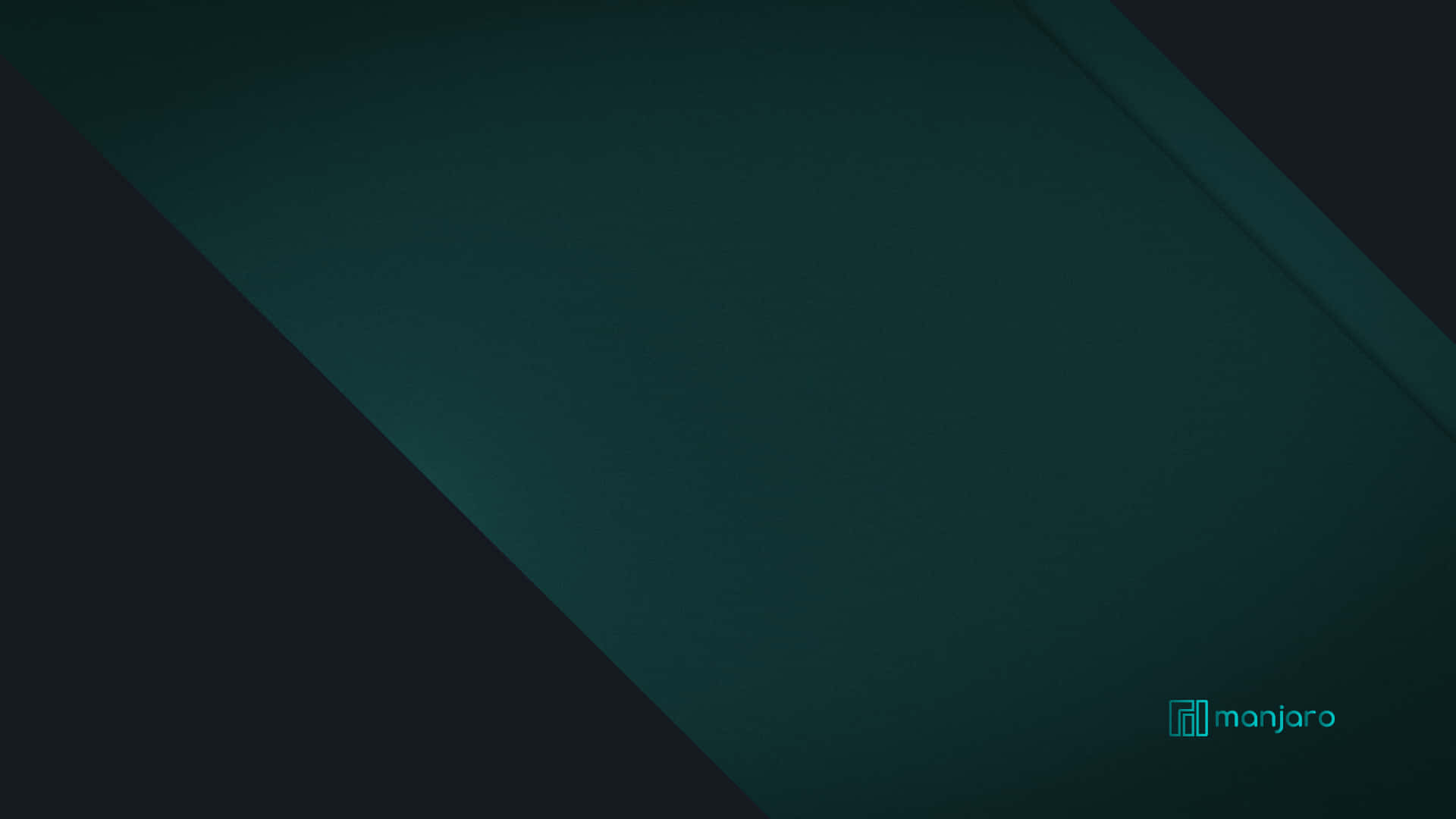 Manjaro, teal, black, Full HD Desktop Wallpaper