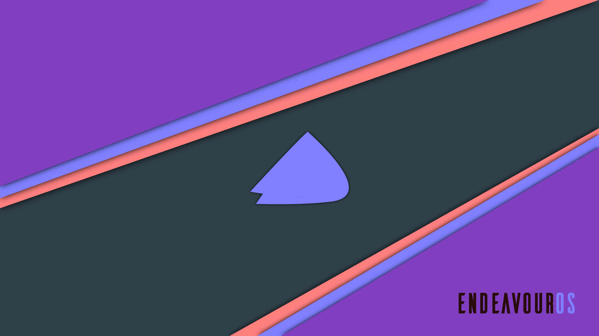 Manjaro, purple triangle, dark gray path, Full HD Desktop Wallpaper