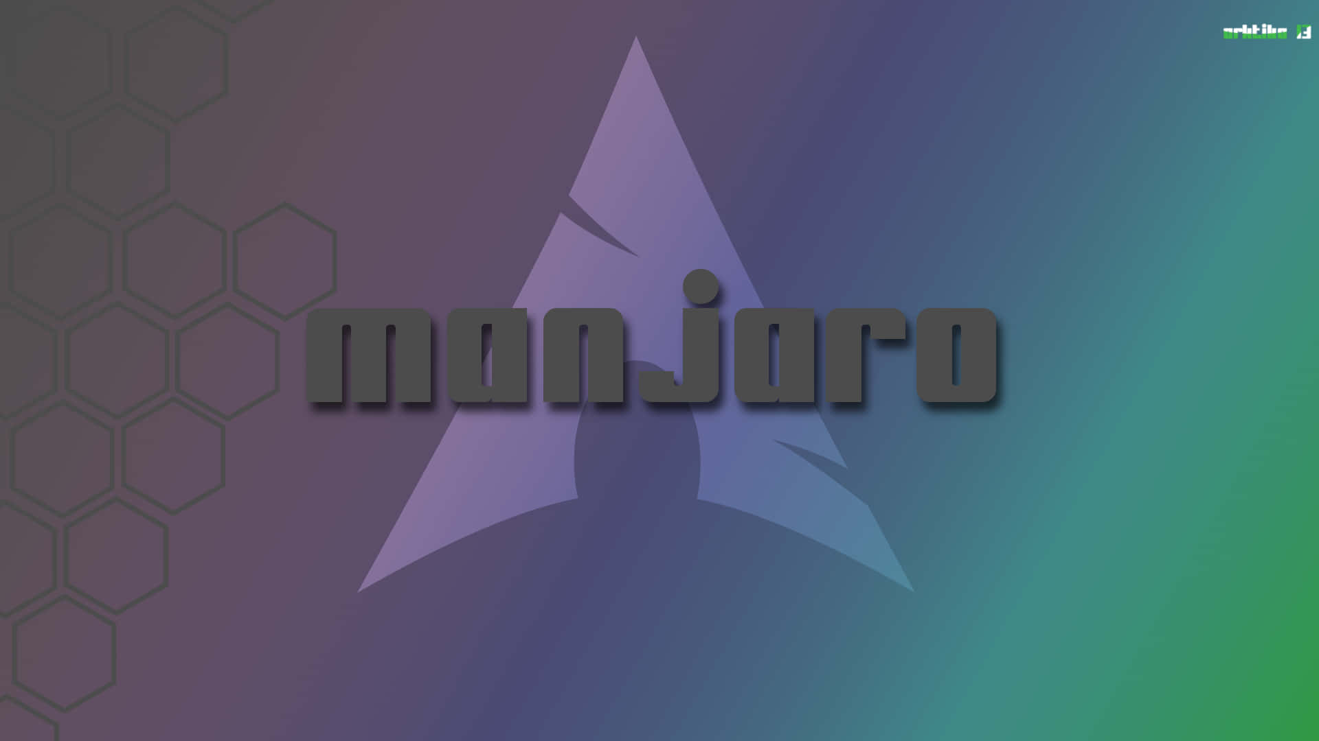 Manjaro, 1920 x 1080, stylized star, Full HD Desktop Wallpaper