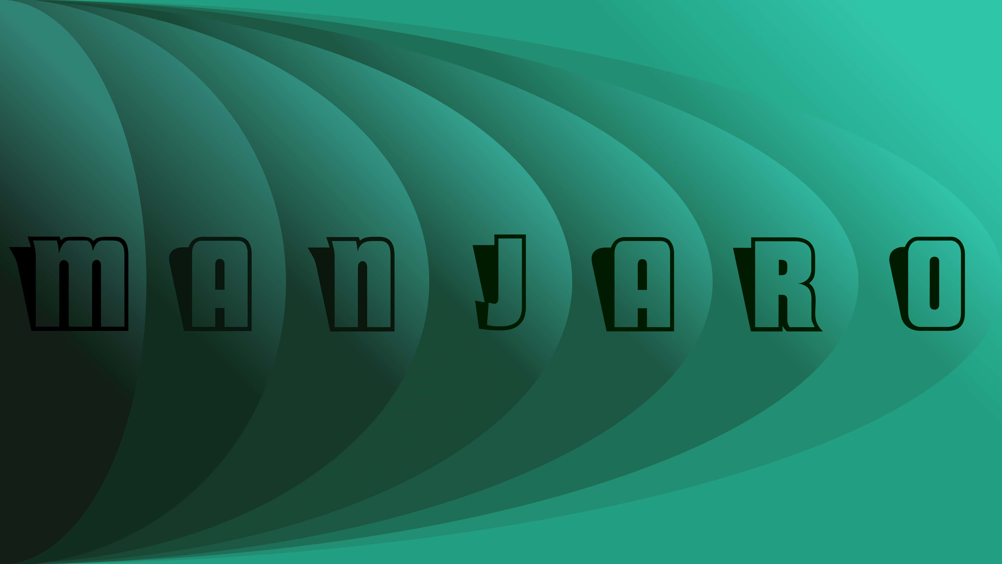 Manjaro, teal, green, 4K Desktop Wallpaper