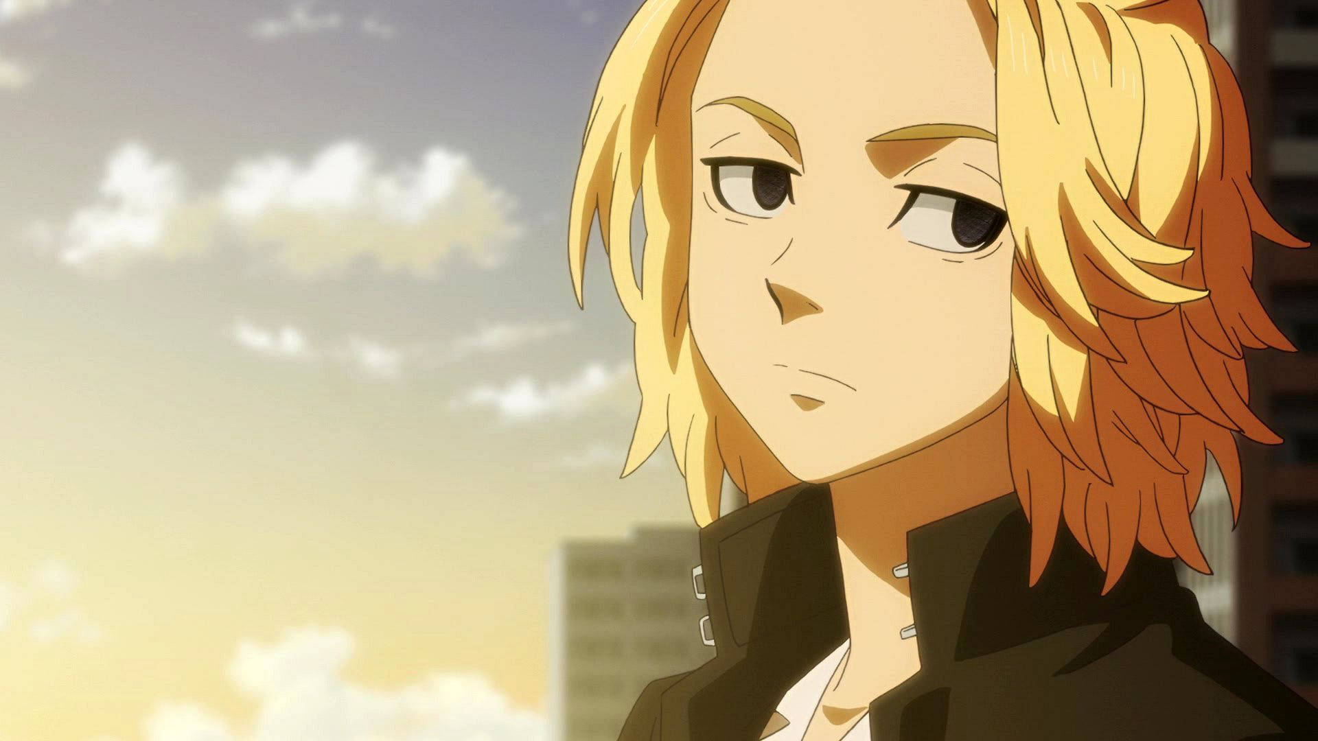 Manjiro Sano, golden hair, serious expression, Full HD Desktop Wallpaper