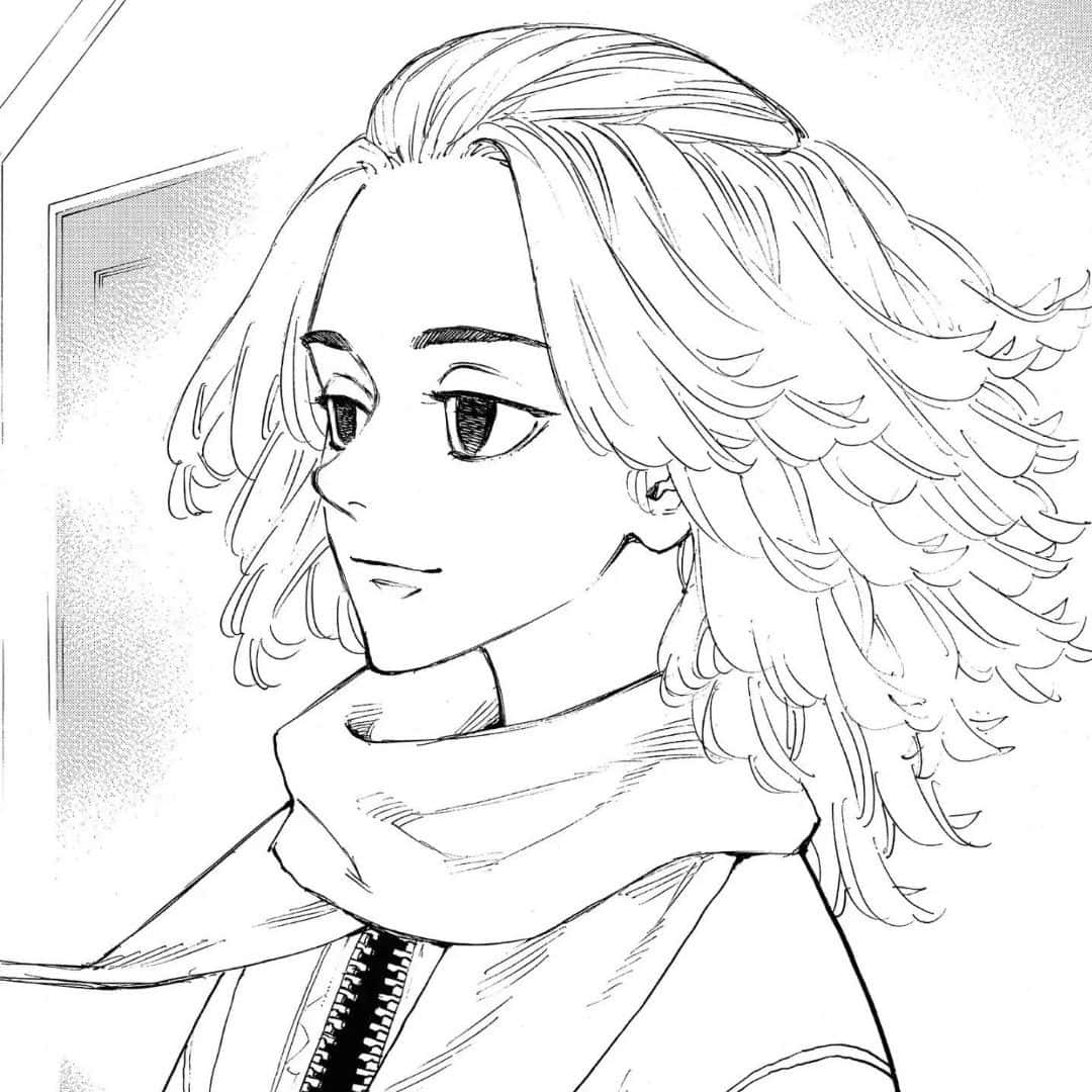 Manjiro Sano, long hair, scarf, SD Desktop Wallpaper