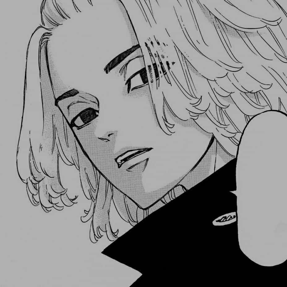 Manjiro, B&W, anime-style, SD Desktop Wallpaper