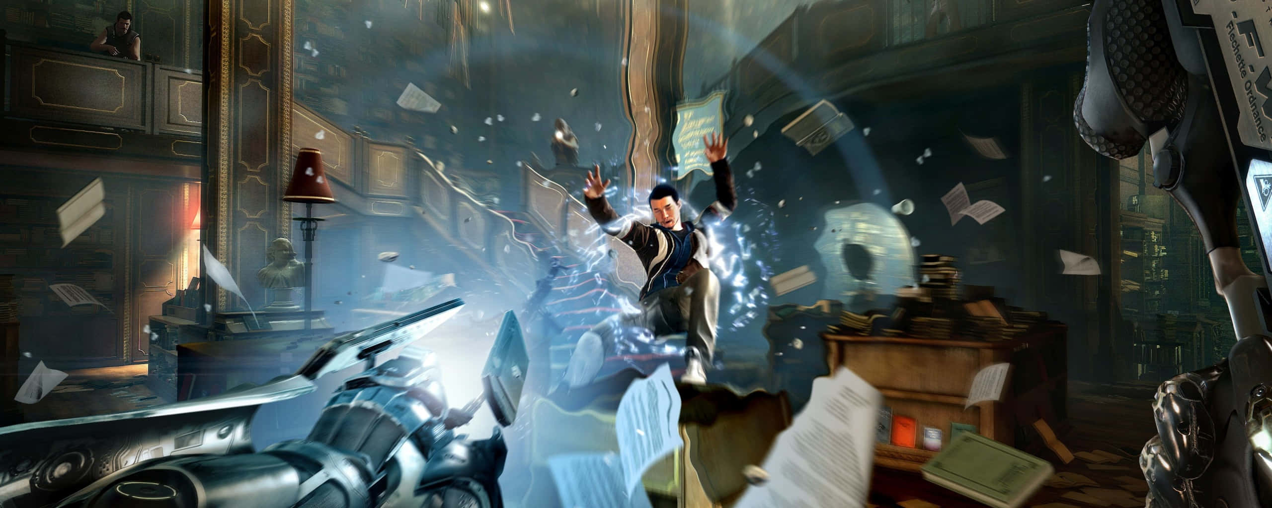 Mankind Divided, dystopian future, futuristic weapons, 2K Desktop Wallpaper