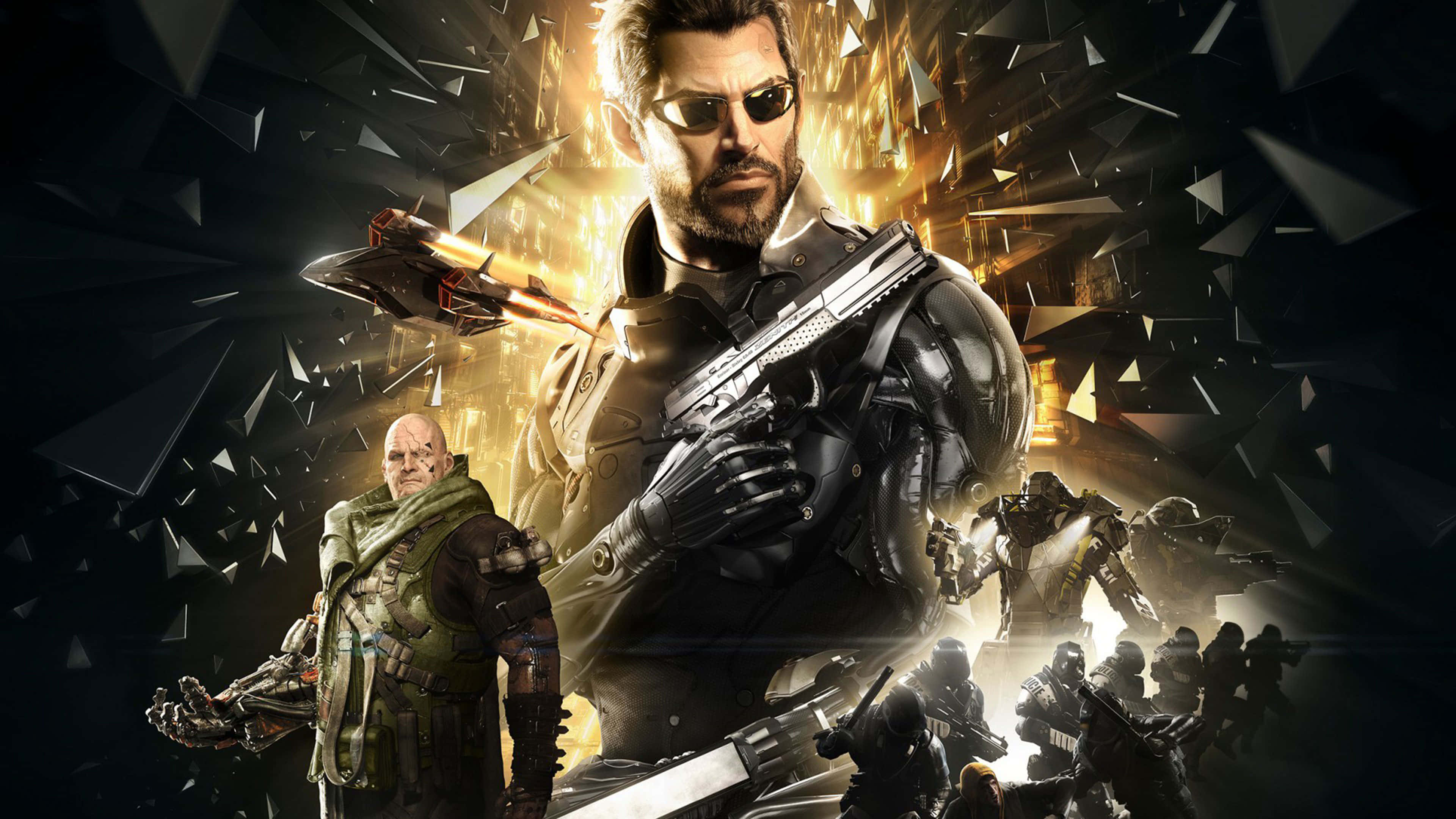 Mankind Divided, futuristic soldier, dark armor, 4K Desktop Wallpaper