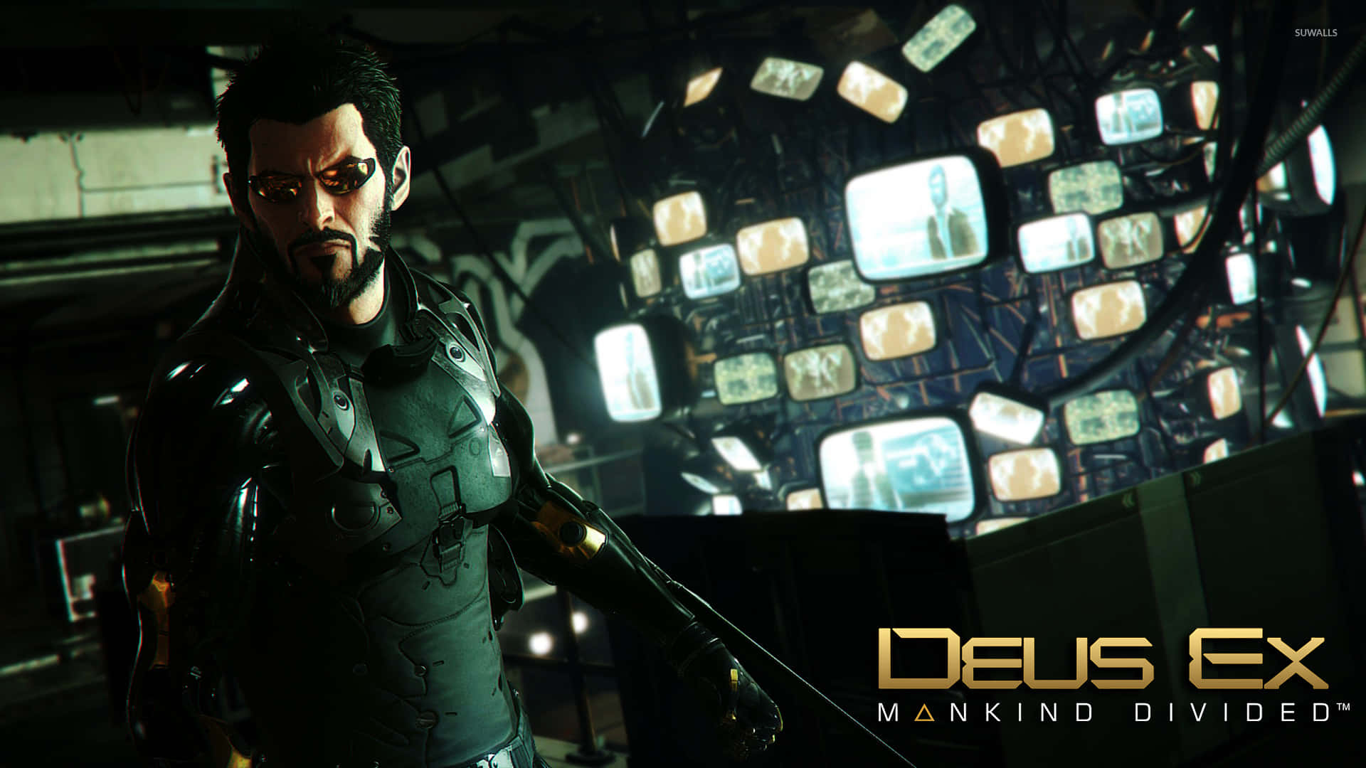 Mankind Divided, cyberpunk, tactical gear, Full HD Desktop Wallpaper
