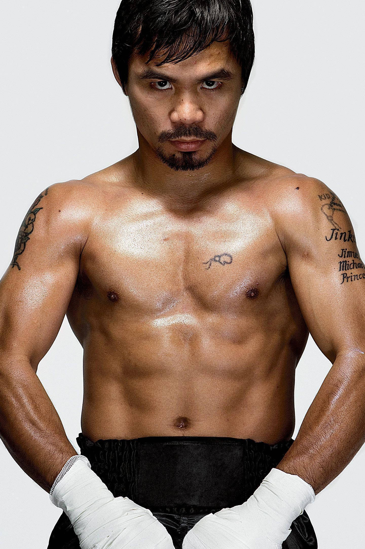 Manny Pacquiao, white gloves, black shorts, Full HD Phone Wallpaper