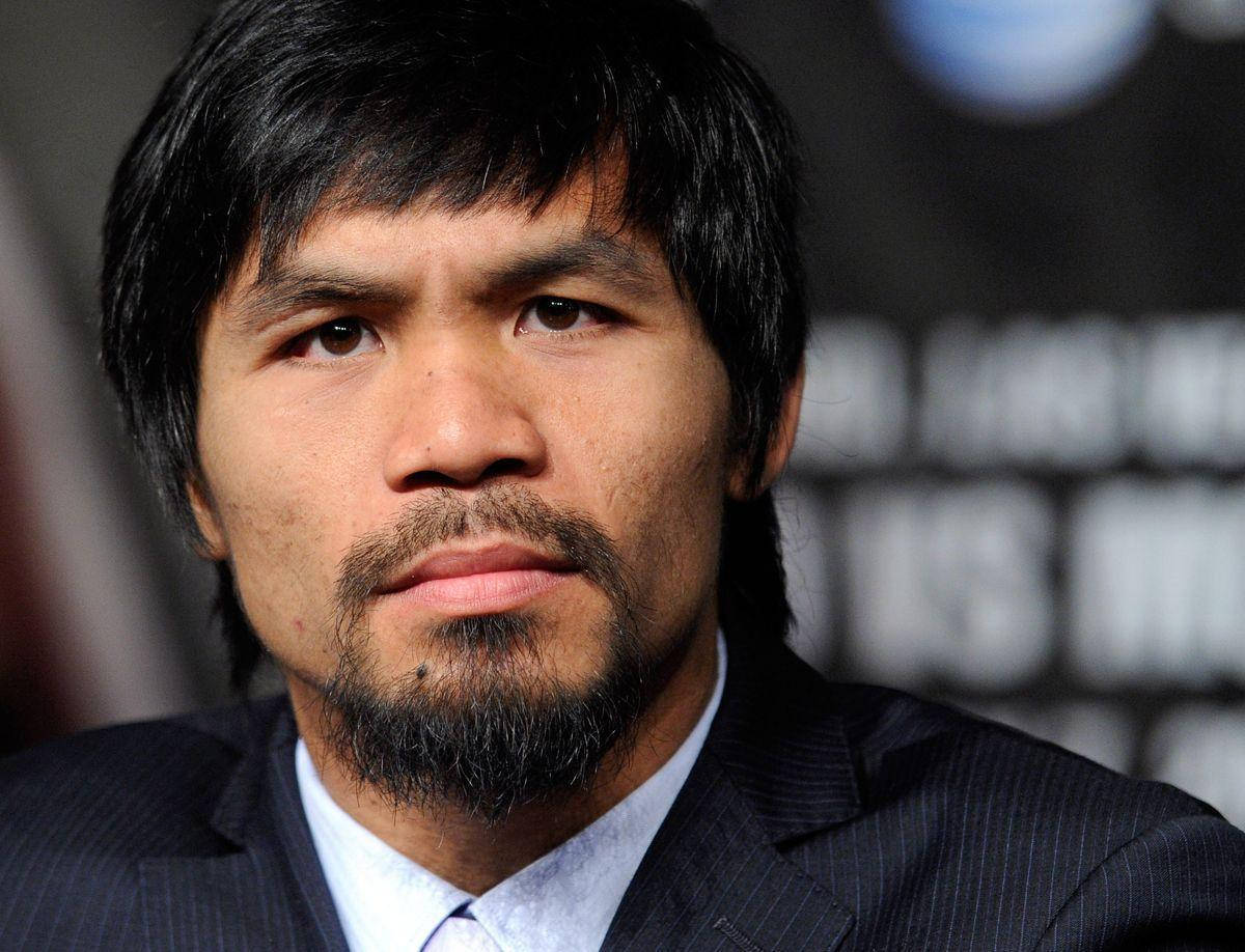 Manny Pacquiao, dark suit, serious expression, SD Desktop Wallpaper