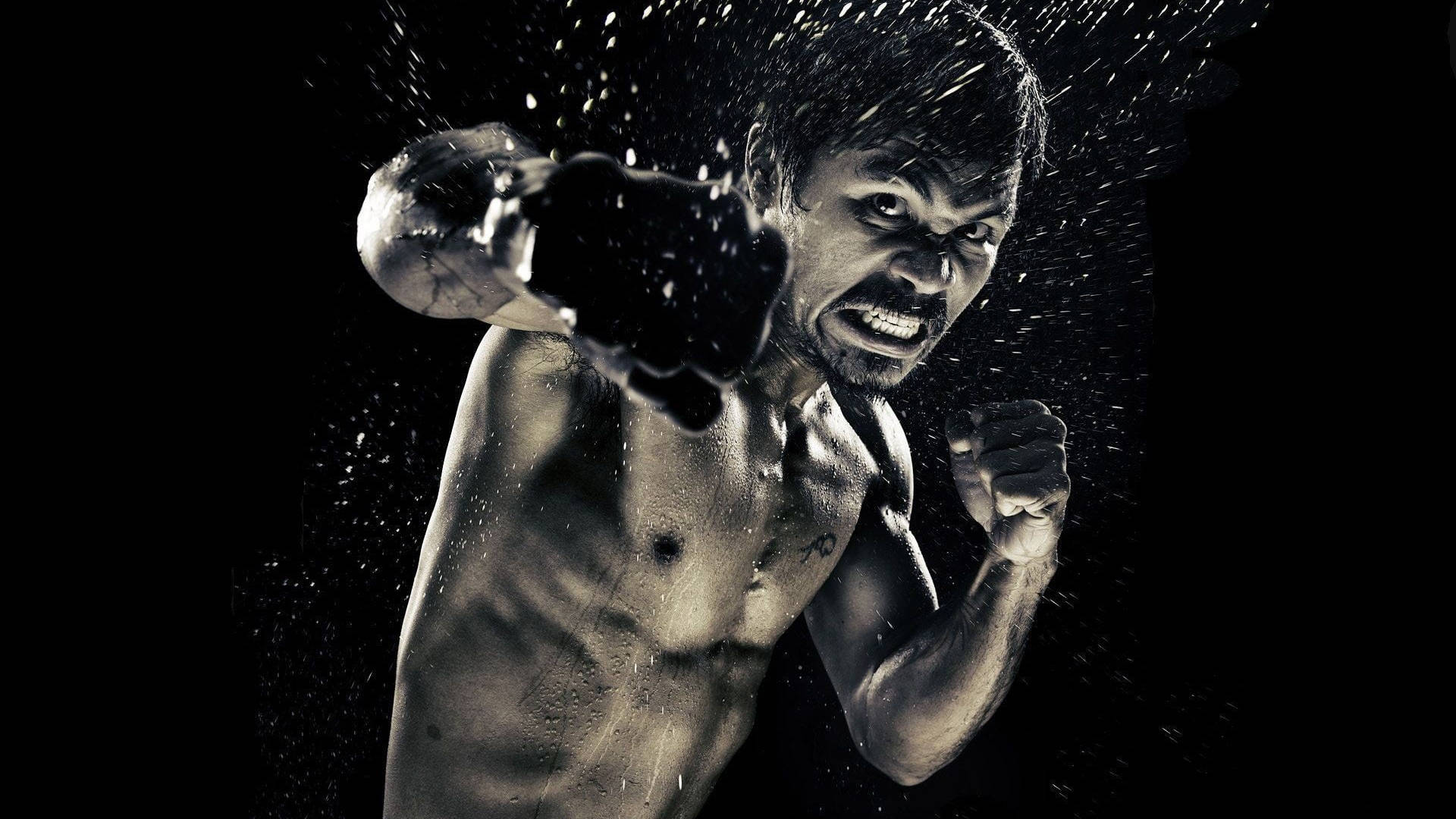 Manny Pacquiao, power punch, muscular boxer, Full HD Desktop Wallpaper