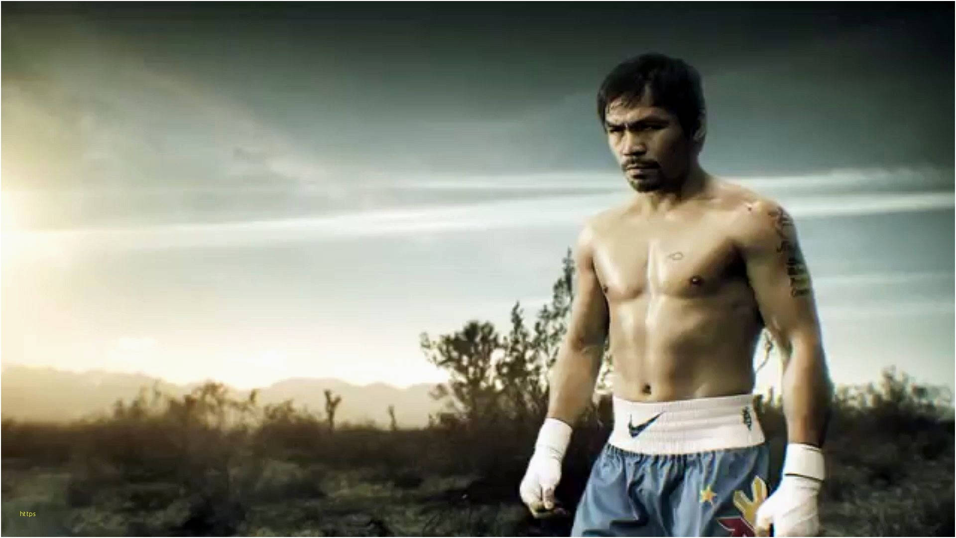 Manny Pacquiao, desert landscape, sunrise, Full HD Desktop Wallpaper