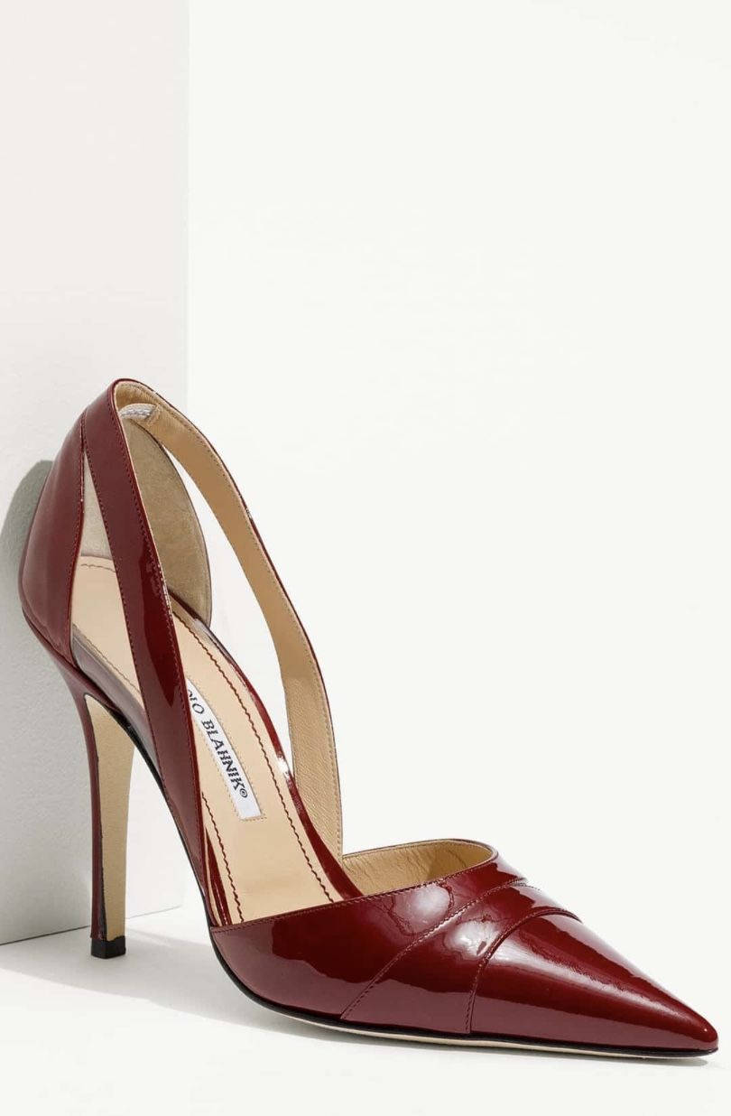 dark red, Manolo Blahnik, pumps, SD Phone Wallpaper