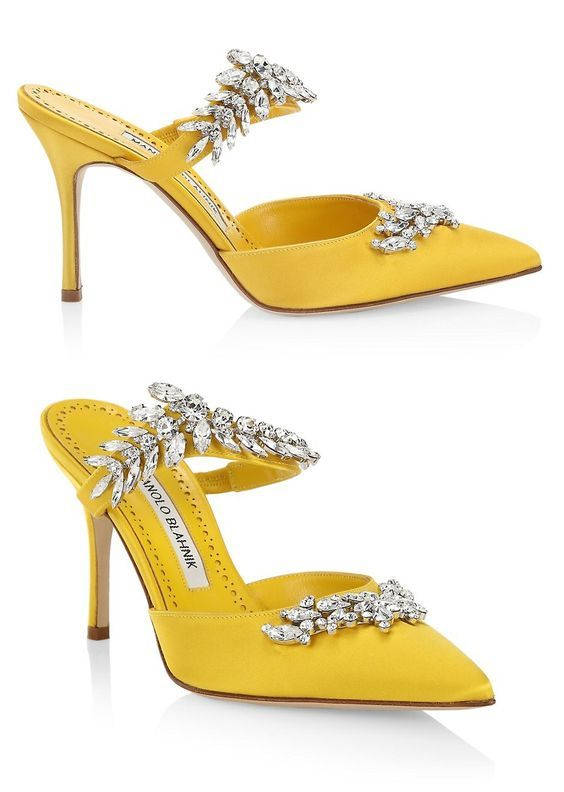 bright yellow, Manolo Blahnik, stiletto, SD Phone Wallpaper