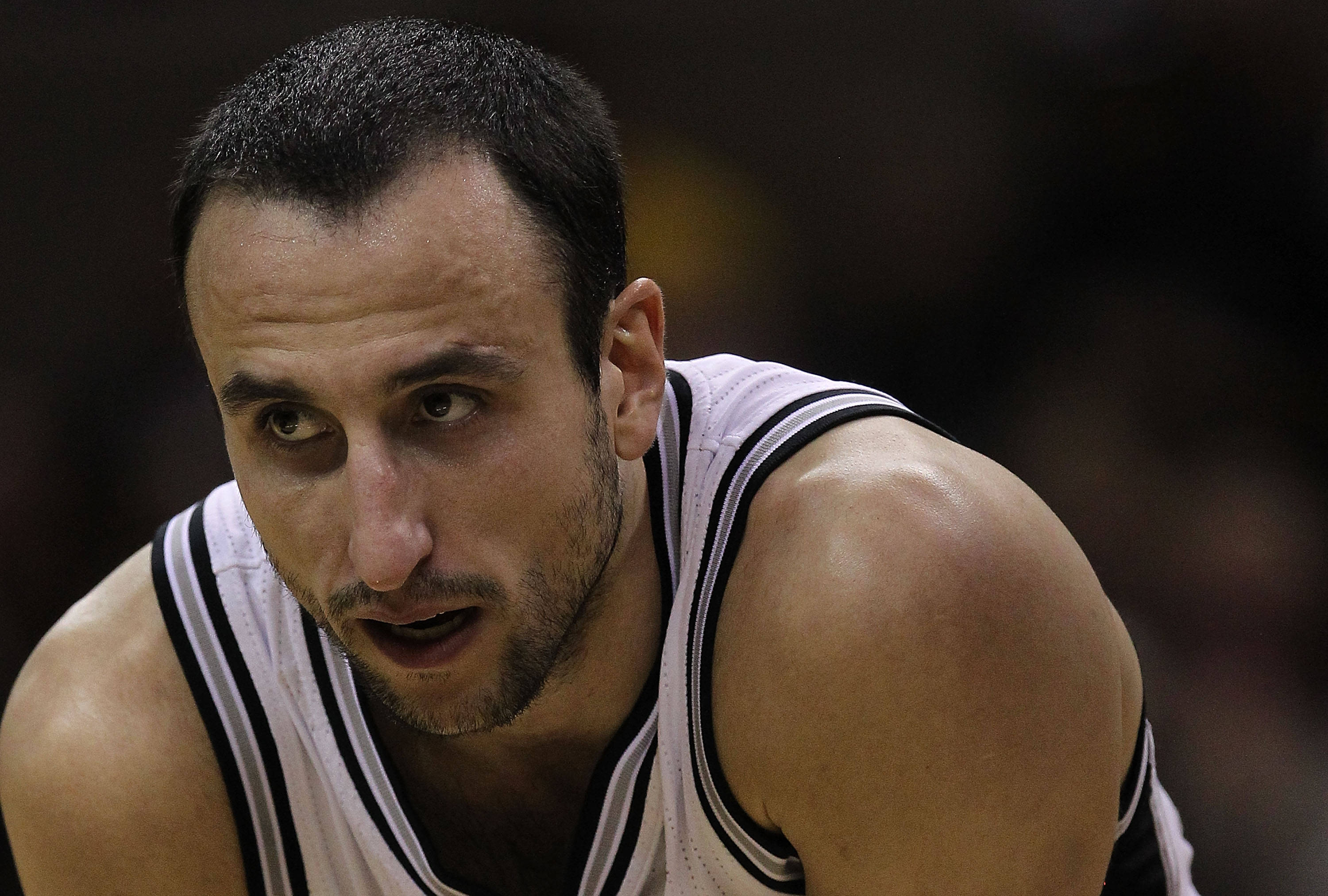 Manu Ginobili, white and black jersey, basketball player, 2K Desktop Wallpaper