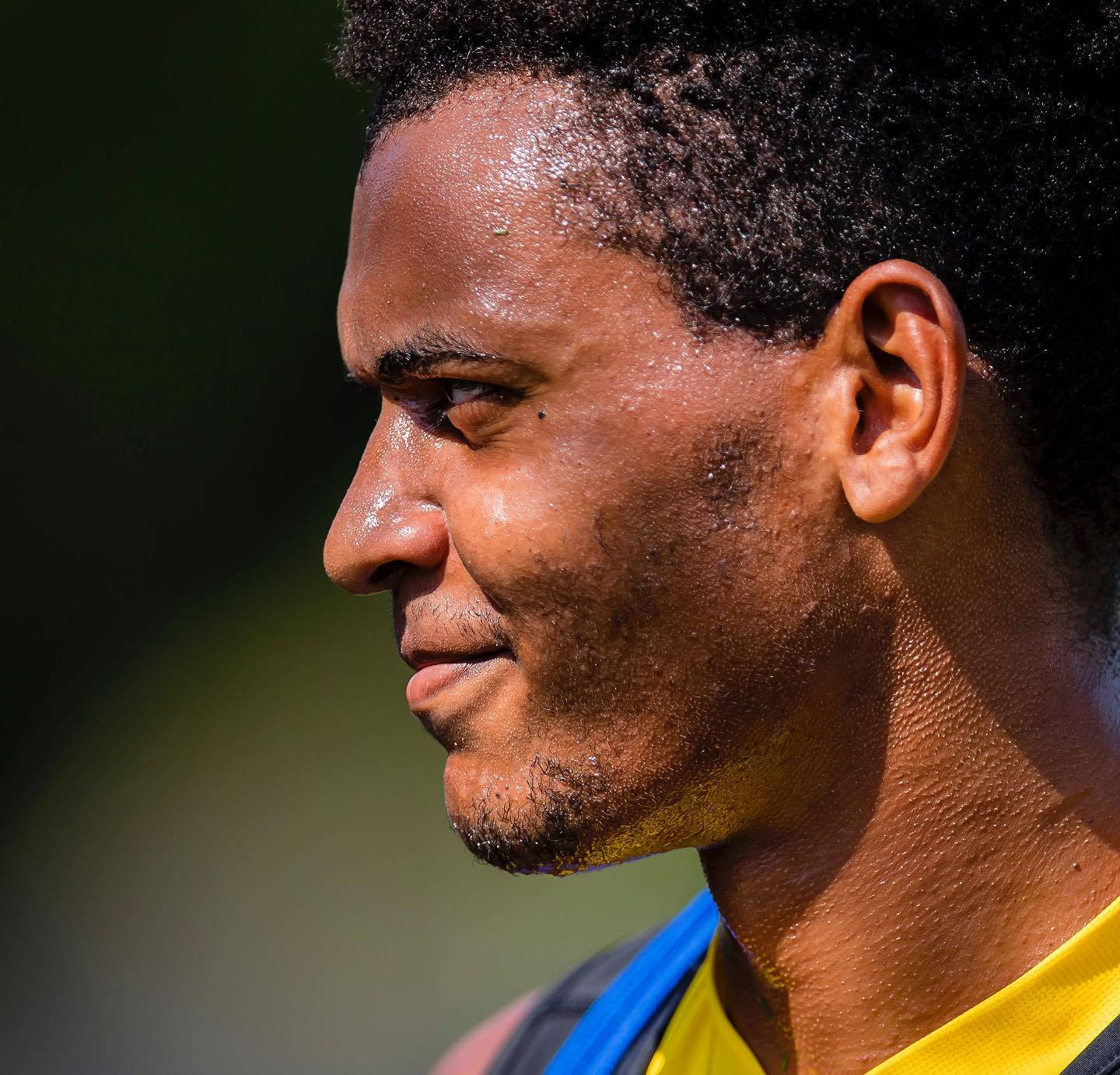 Manuel Akanji, side profile, sweaty athlete, HD Desktop Wallpaper