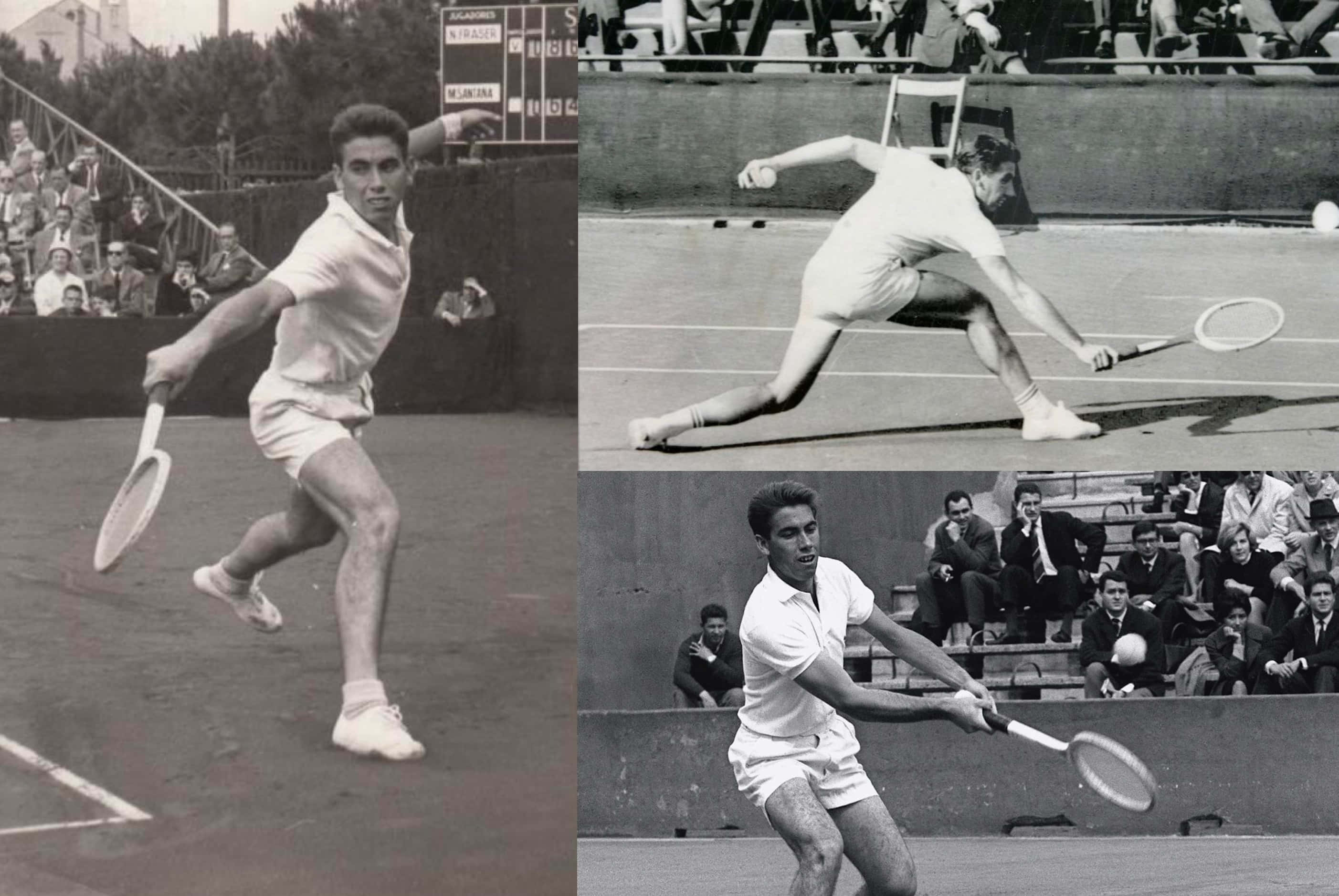 Manuel Santana, tennis player, clay courts, 2K Desktop Wallpaper