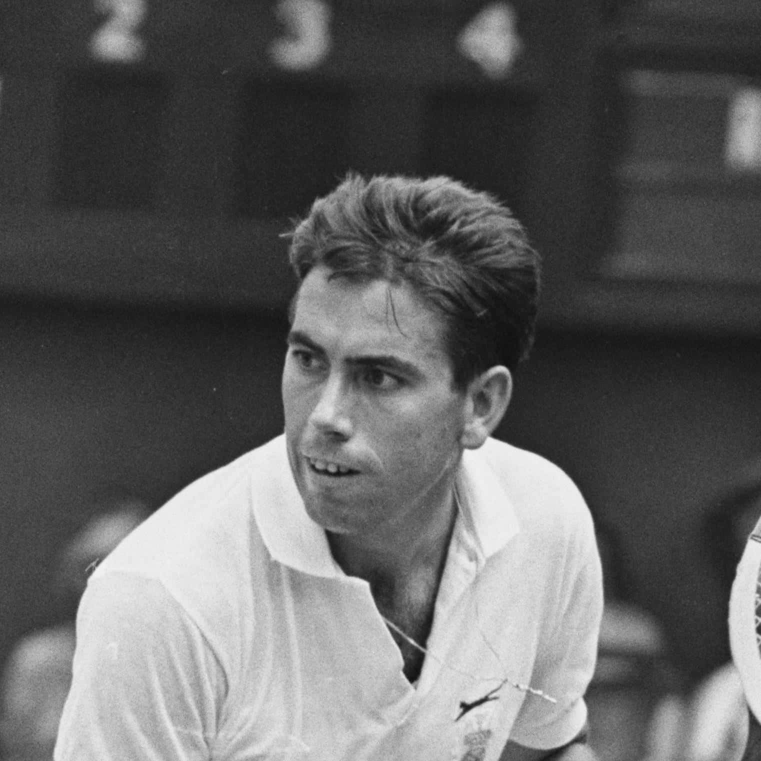 Manuel Santana, tennis player, white shirt, HD Desktop Wallpaper