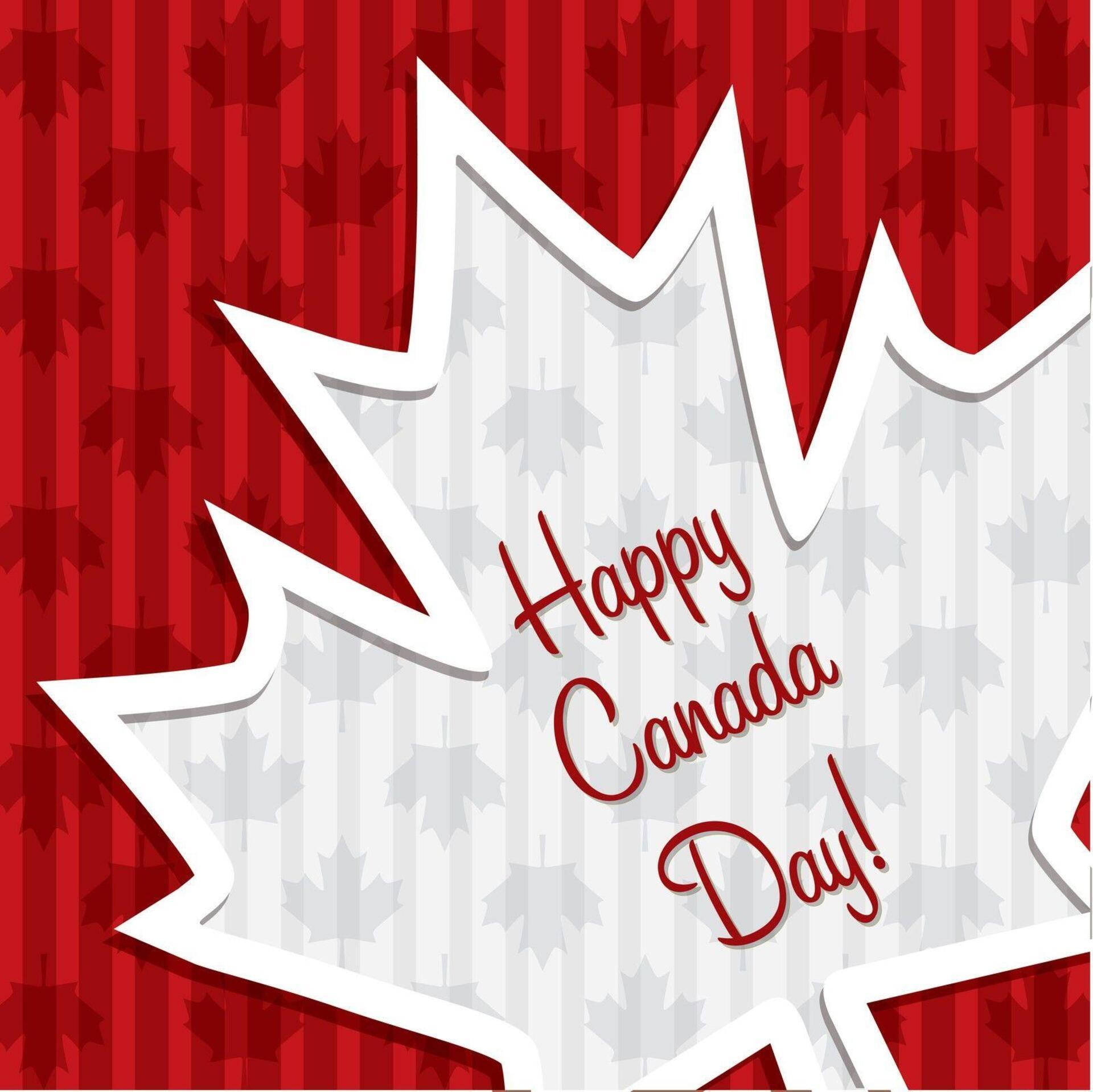 Maple leaf, Happy Canada Day, red and white, Full HD Desktop Wallpaper