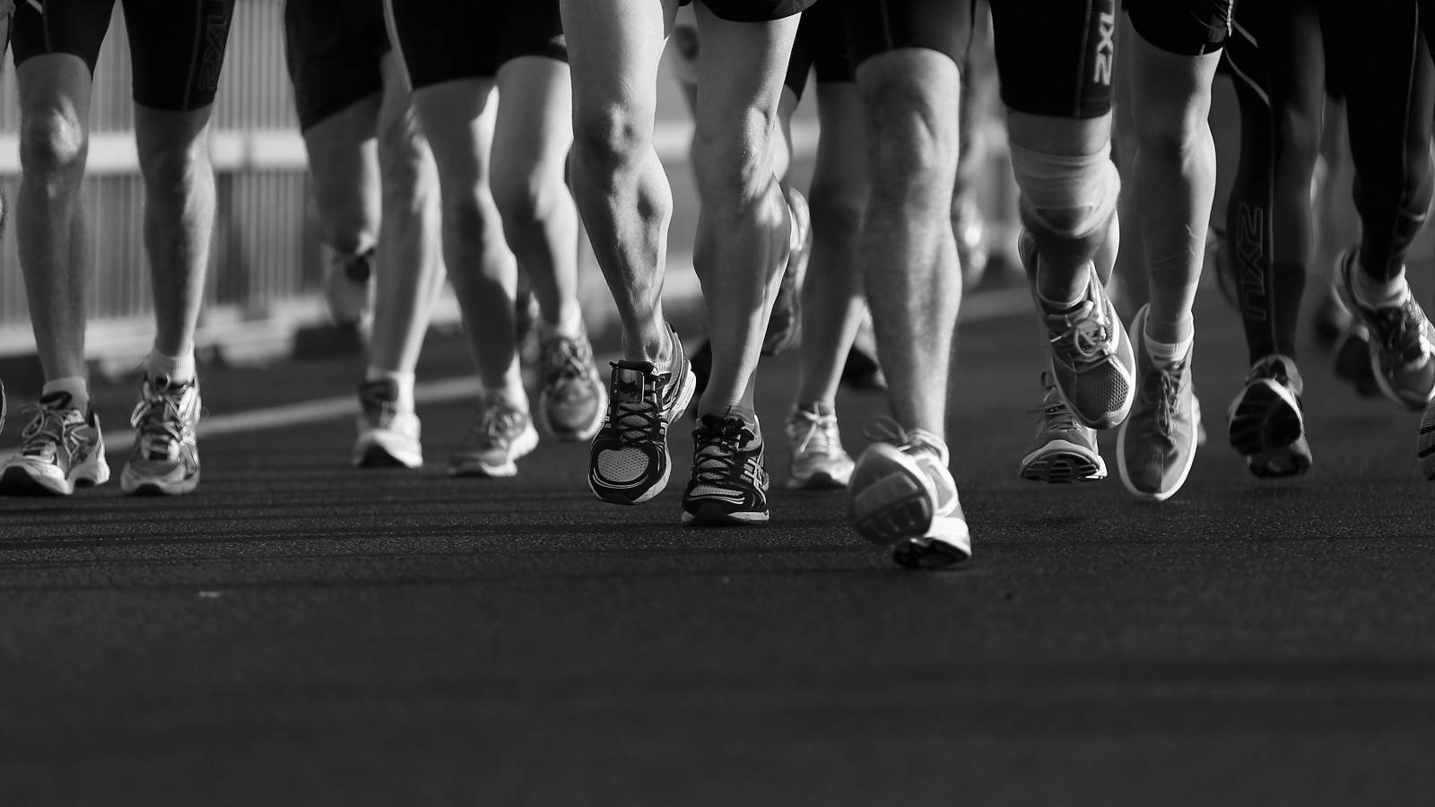 Marathon, greyscale, low angle shot, HD Desktop Wallpaper