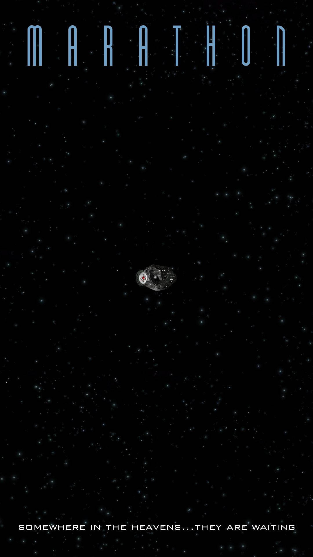 Marathon, black, spaceship, Full HD Phone Wallpaper