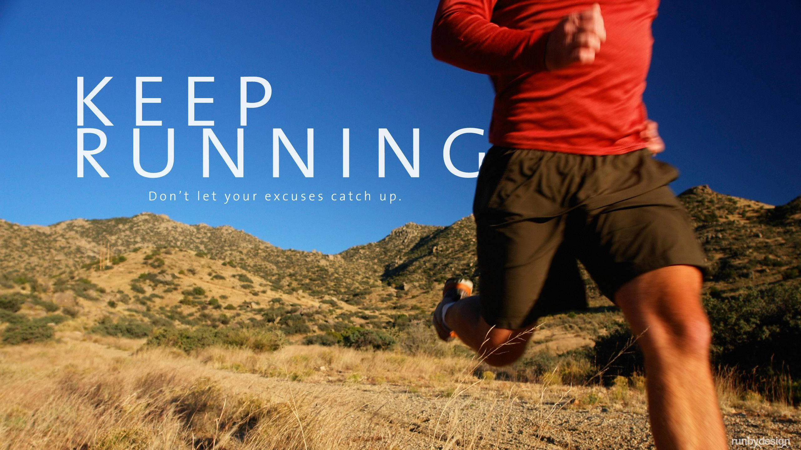 Marathon, red shirt, dry grass, 2K Desktop Wallpaper