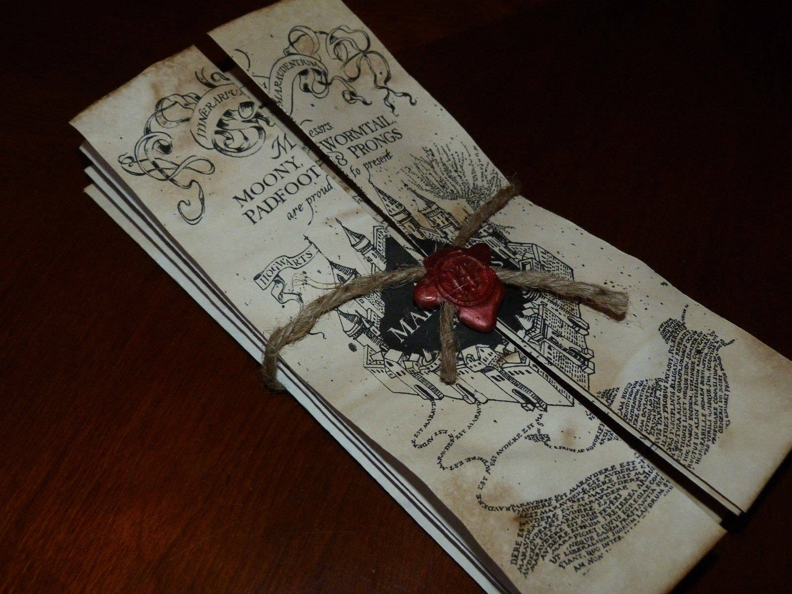Marauders Map, parchment, twine, HD Desktop Wallpaper