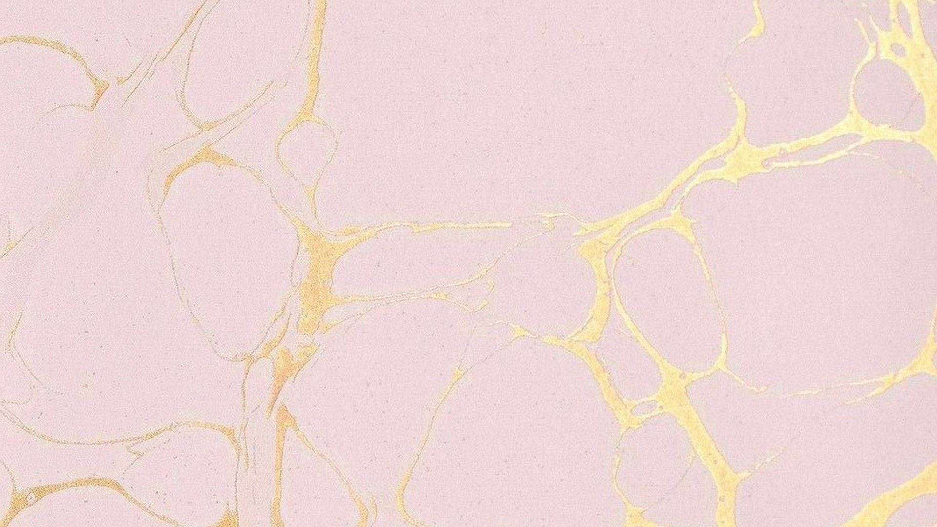 pink and gold marble, soft pink background, flowing golden veins, Full HD Desktop Wallpaper