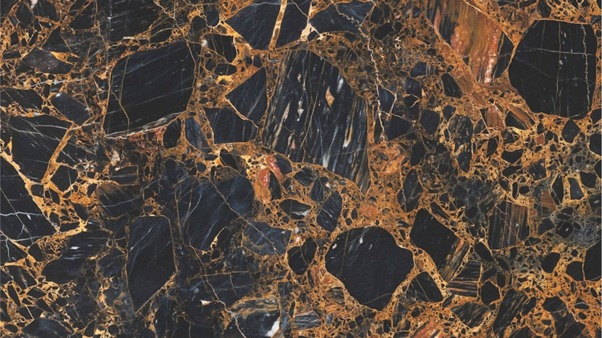 black marble, golden veins, white striations, Full HD Desktop Wallpaper
