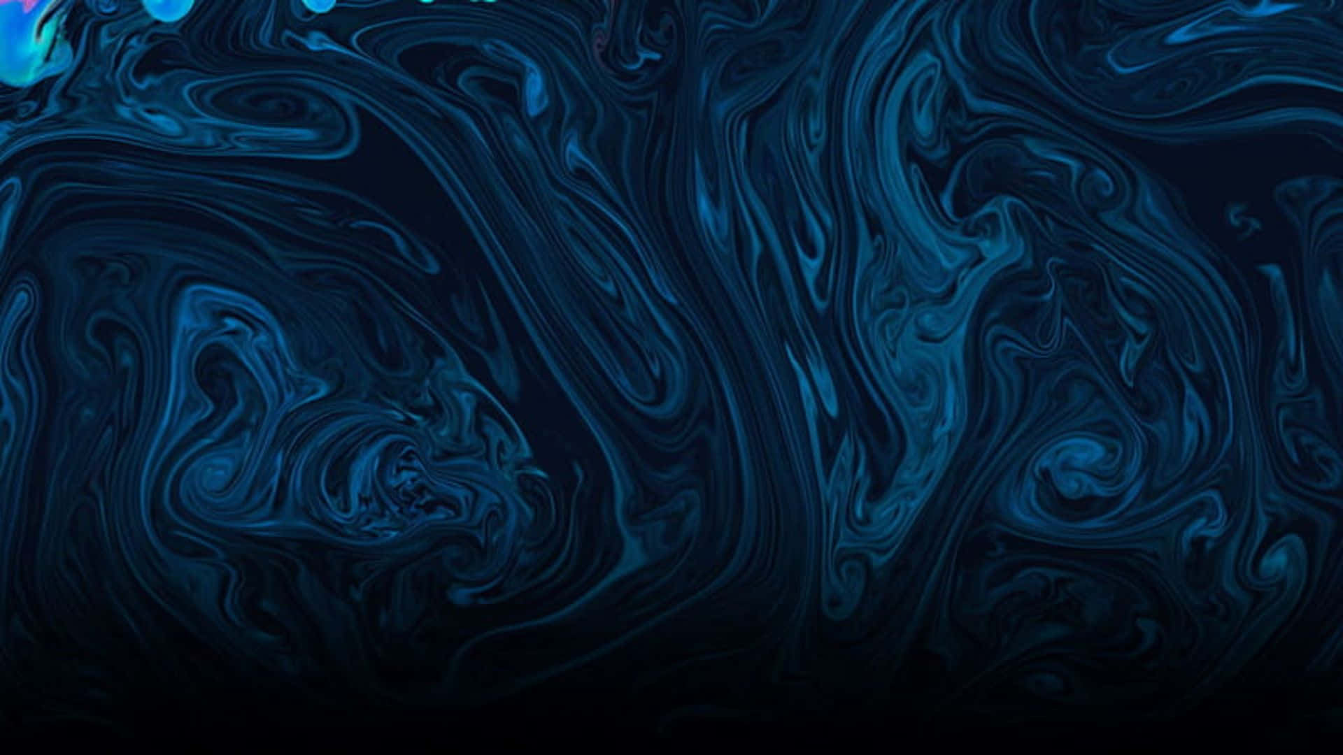 Blue Marble Laptop, deep blue liquid swirls, glowing highlights, Full HD Desktop Wallpaper