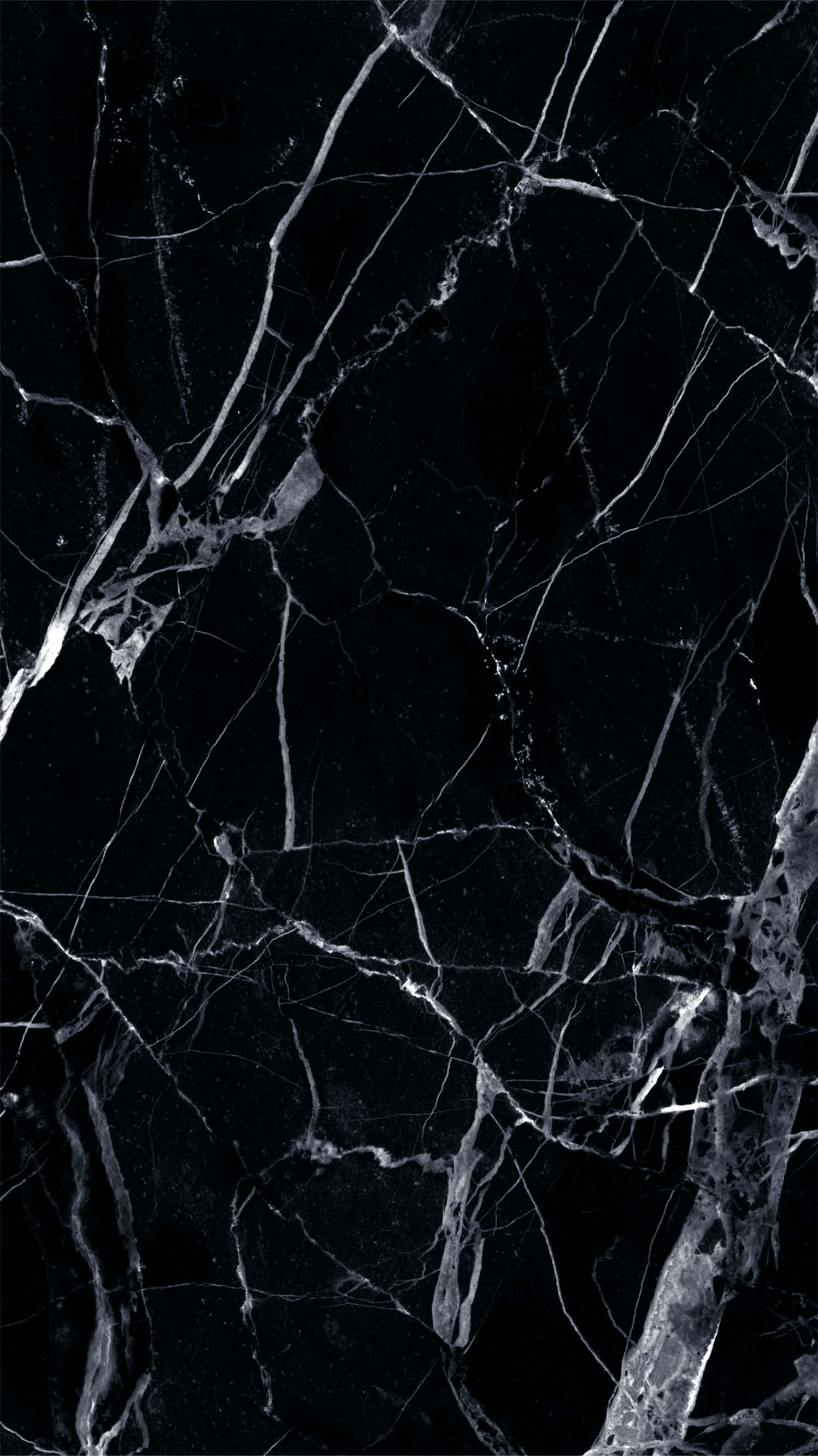 Marble iPad, glossy black marble, white veining, 2K Phone Wallpaper