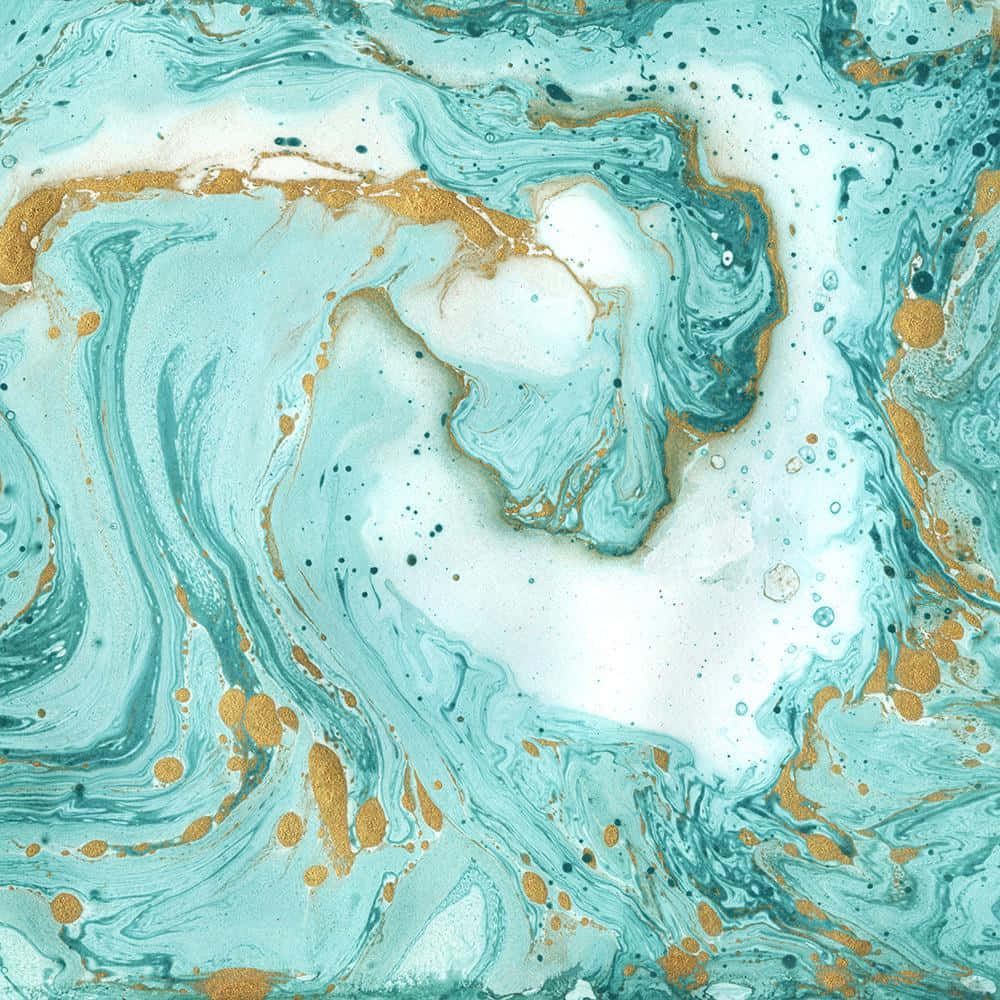 turquoise, gold, white, SD Desktop Wallpaper