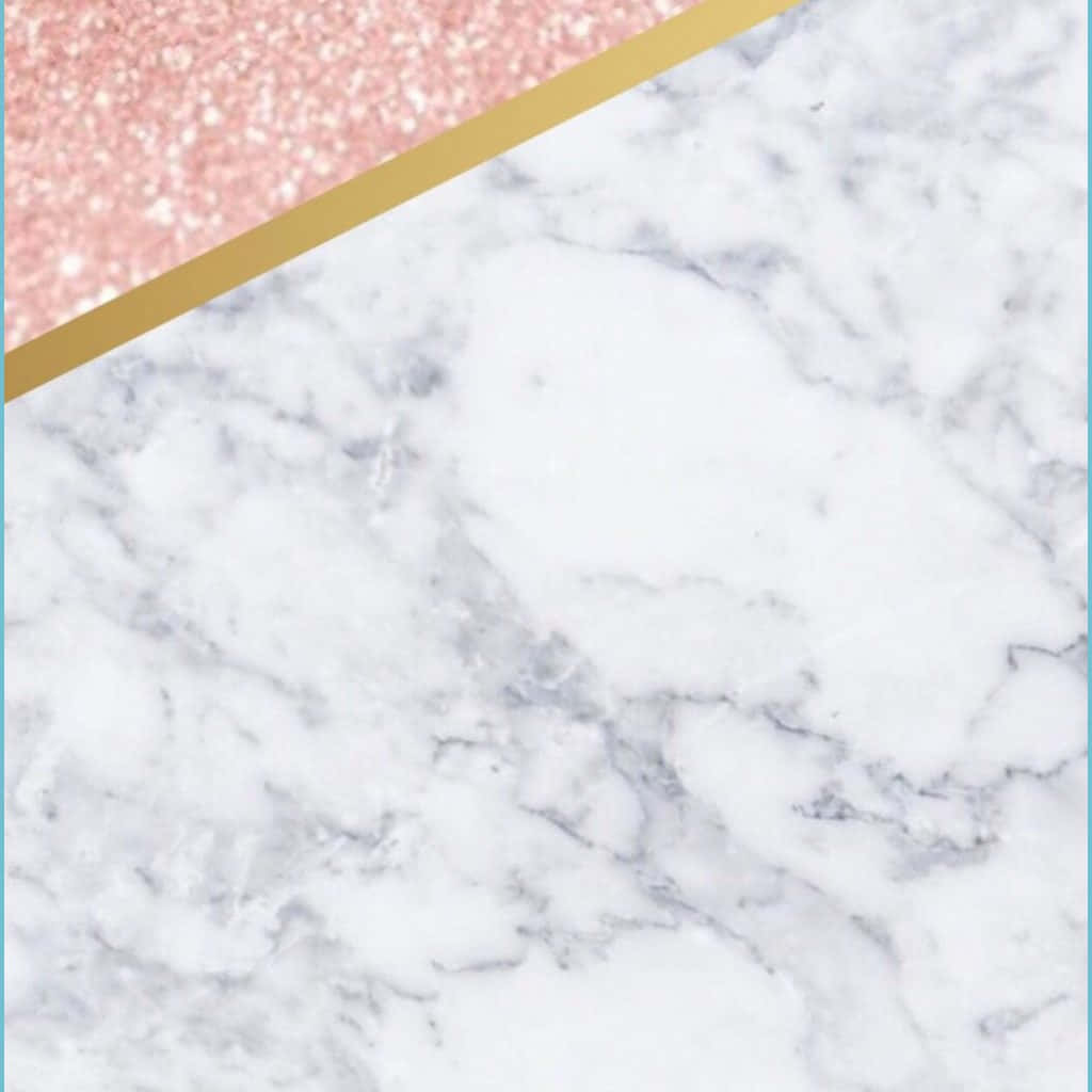 Marble iPad, gold stripe, pink glitter, SD Desktop Wallpaper