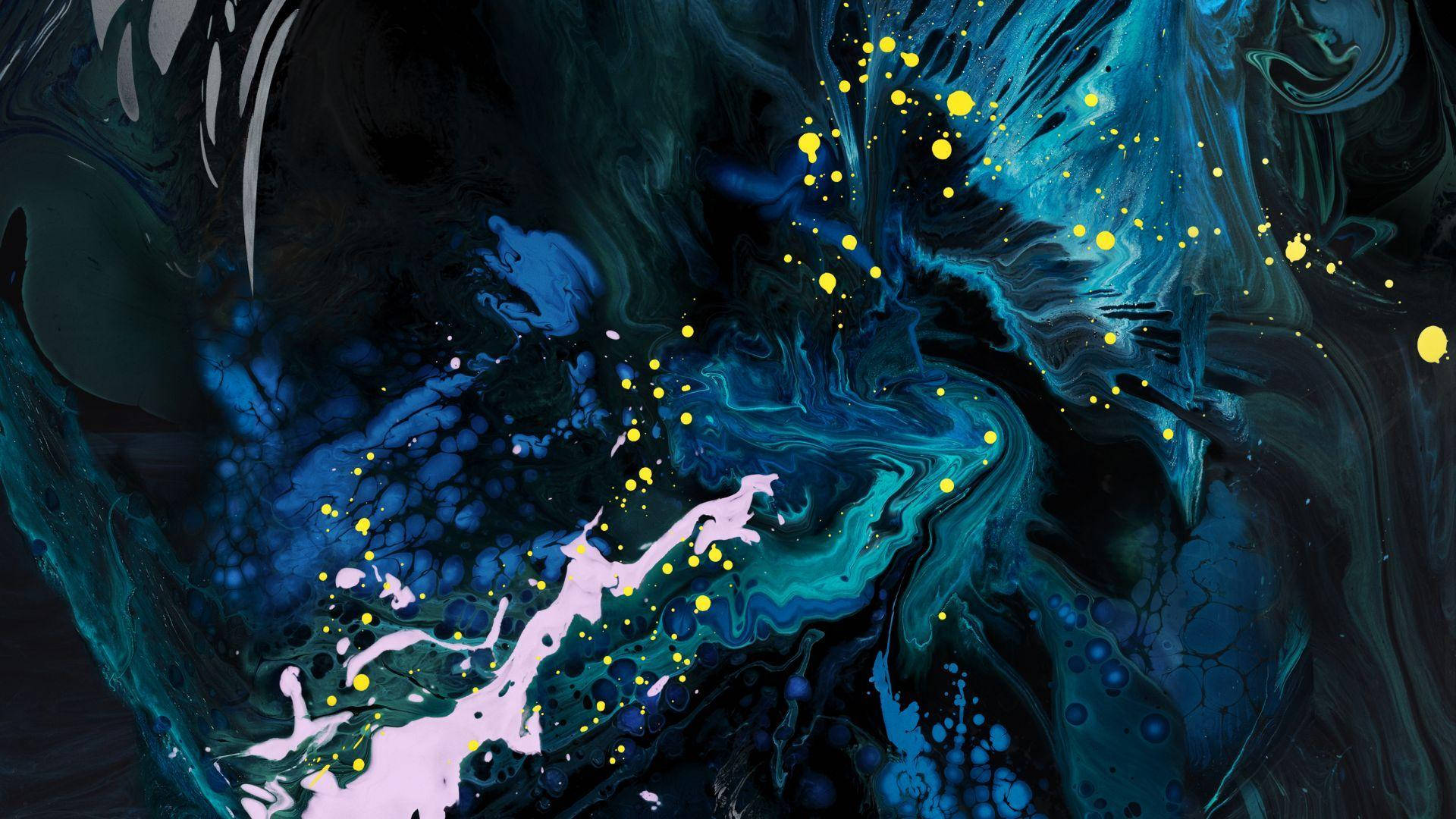 Marble iPad, teal blue, black, Full HD Desktop Wallpaper