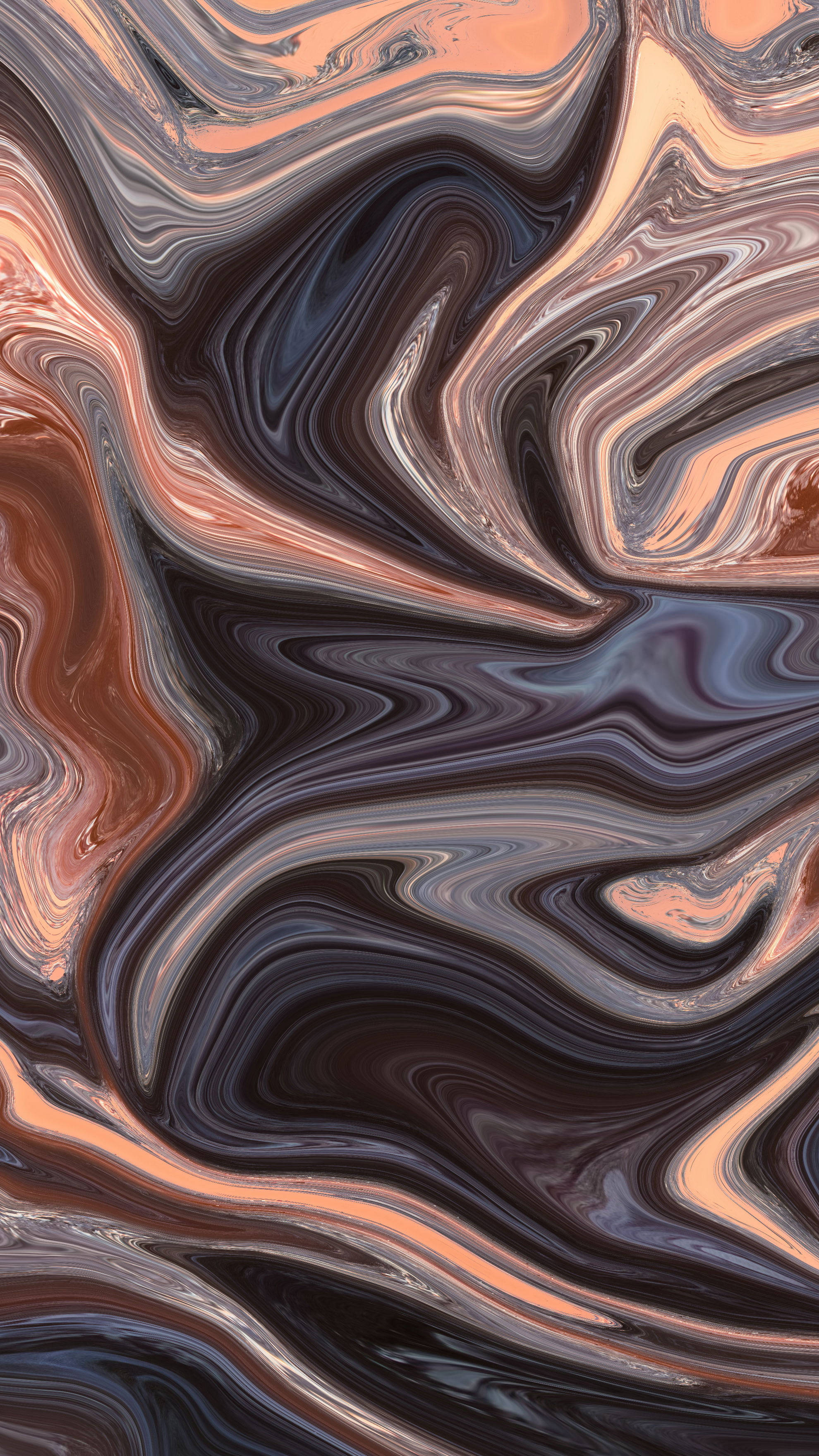 black and orange marble iPhone, copper rose gold, deep charcoal, 2K Phone Wallpaper