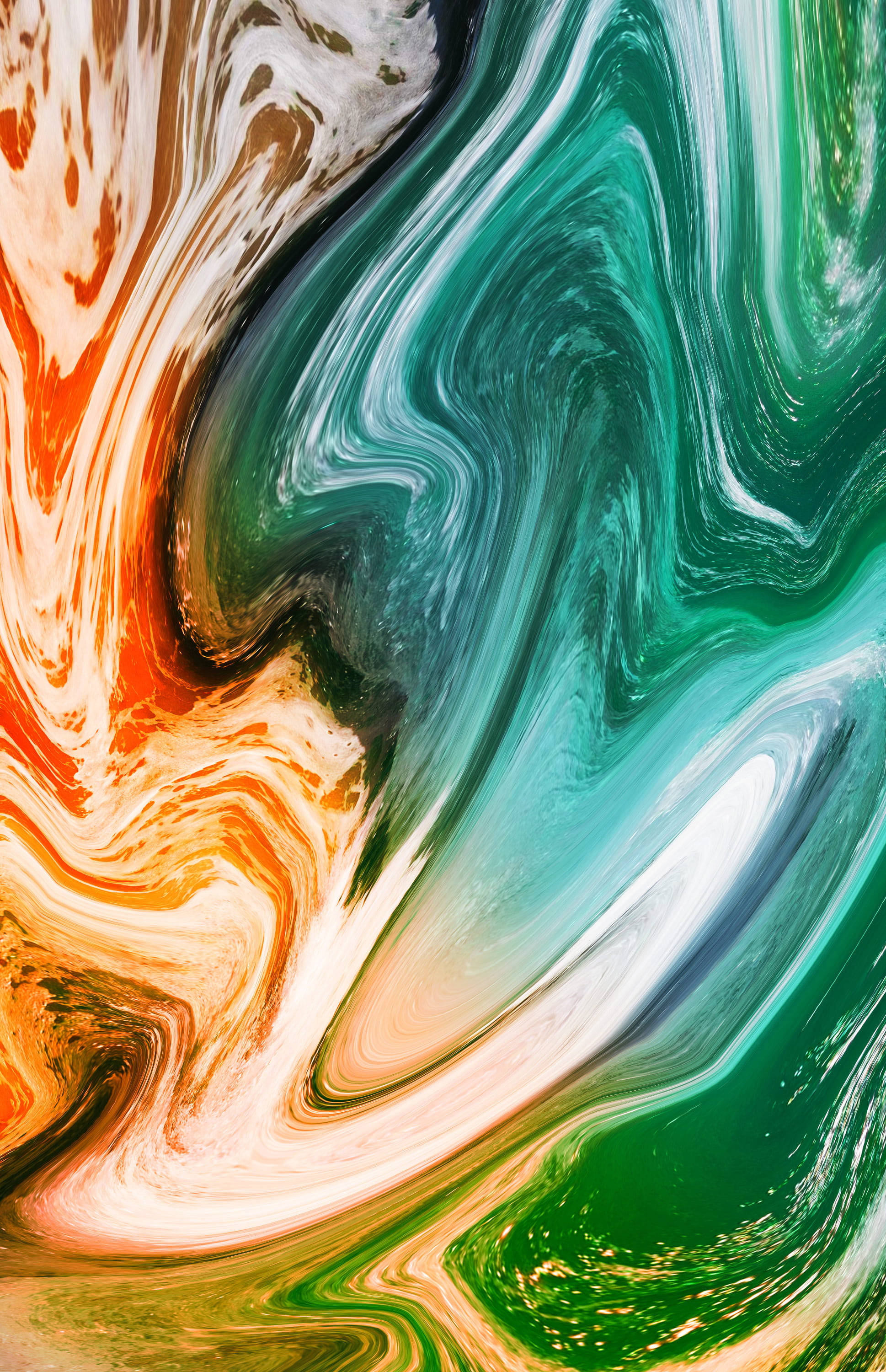 green, orange, yellow, 2K Phone Wallpaper