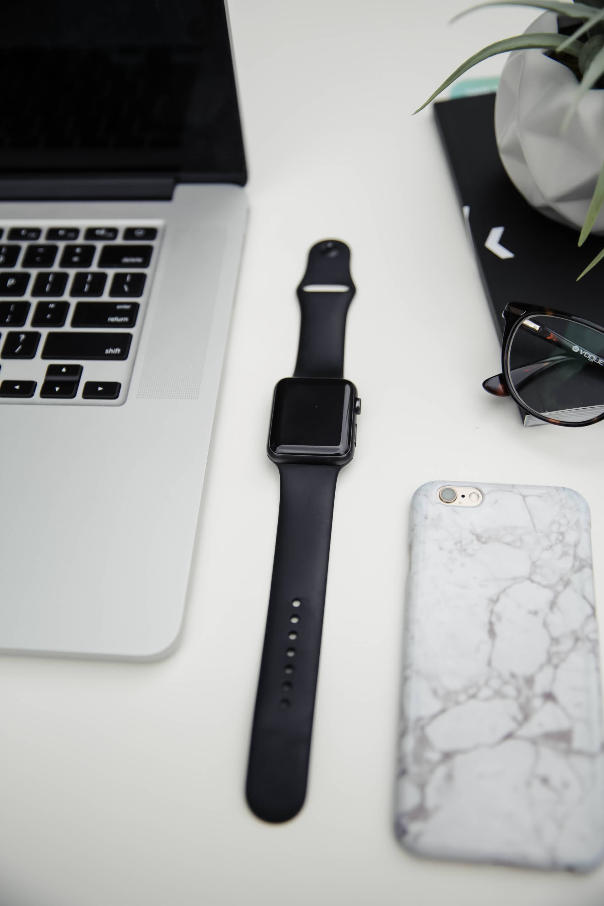 iPhone, smartwatch, marble phone case, 2K Phone Wallpaper