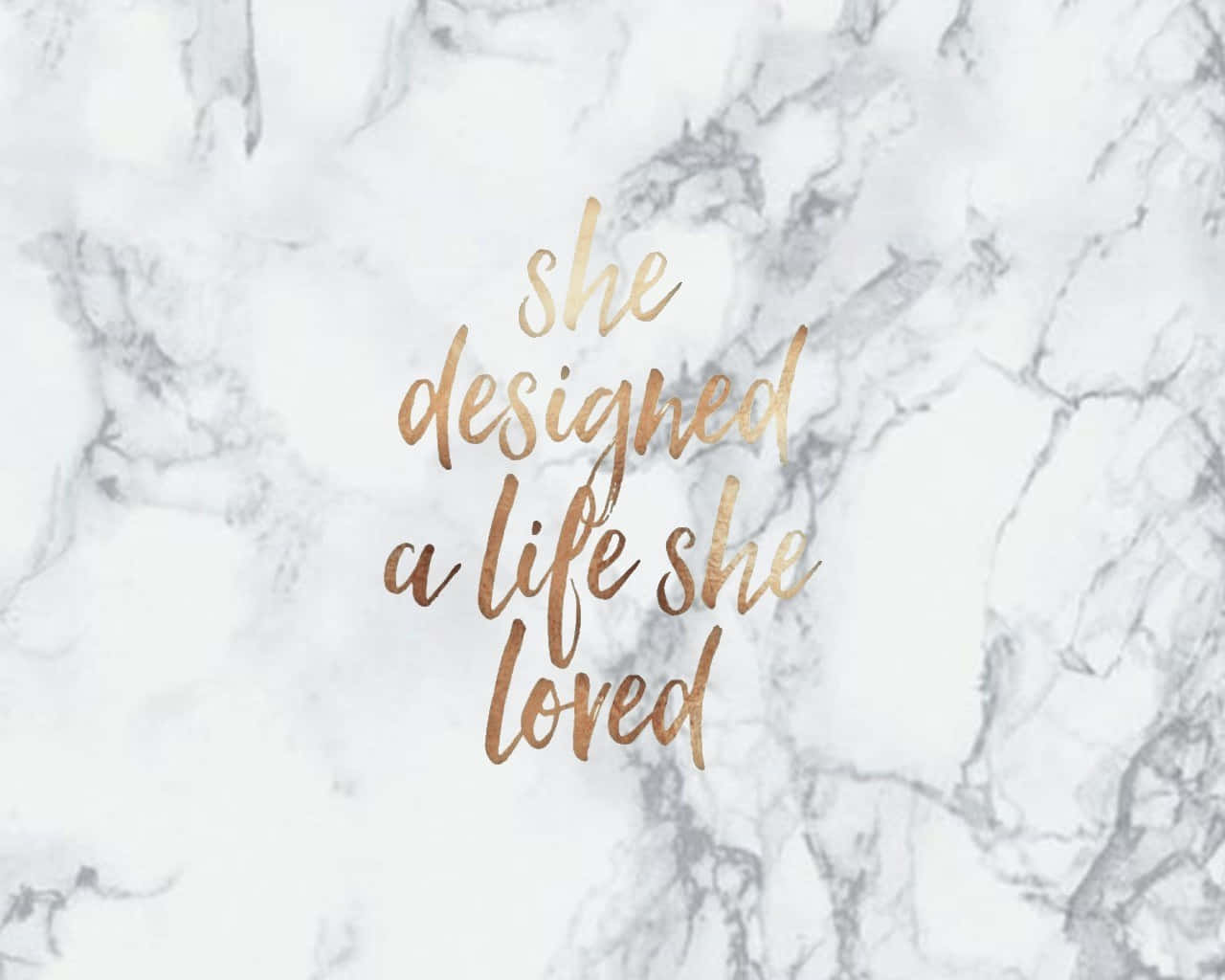 Marble Macbook, golden cursive text, white and gray marble background, HD Desktop Wallpaper