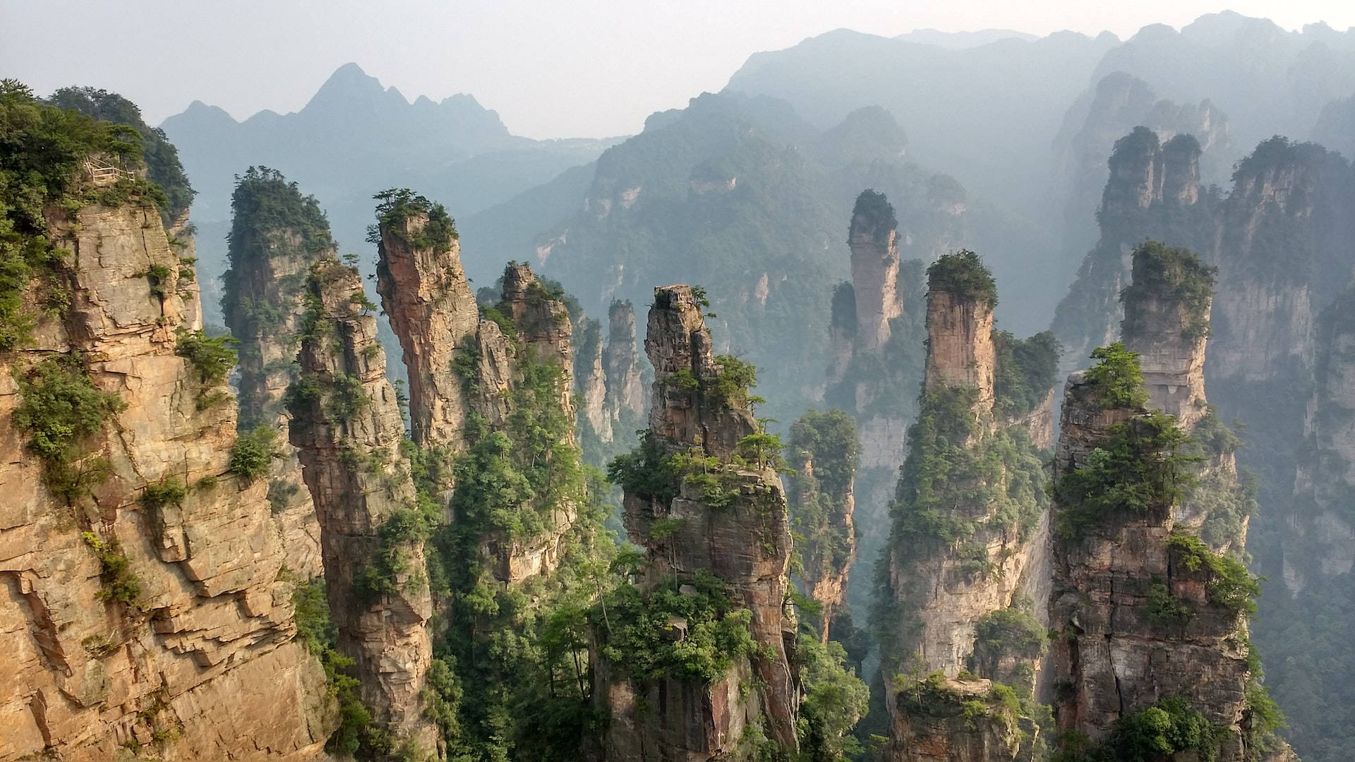 limestone mountain macbook, sandstone pillars, misty valleys, Full HD Desktop Wallpaper