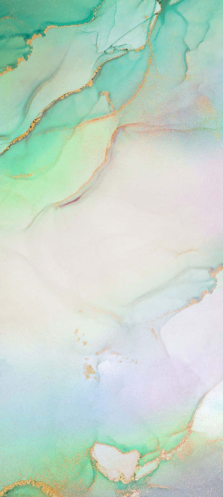 marble phone, green, gold, Full HD Phone Wallpaper
