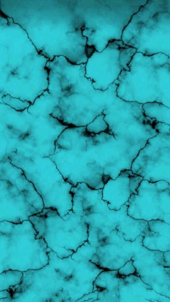 teal marble, turquoise marble, black veins, SD Phone Wallpaper