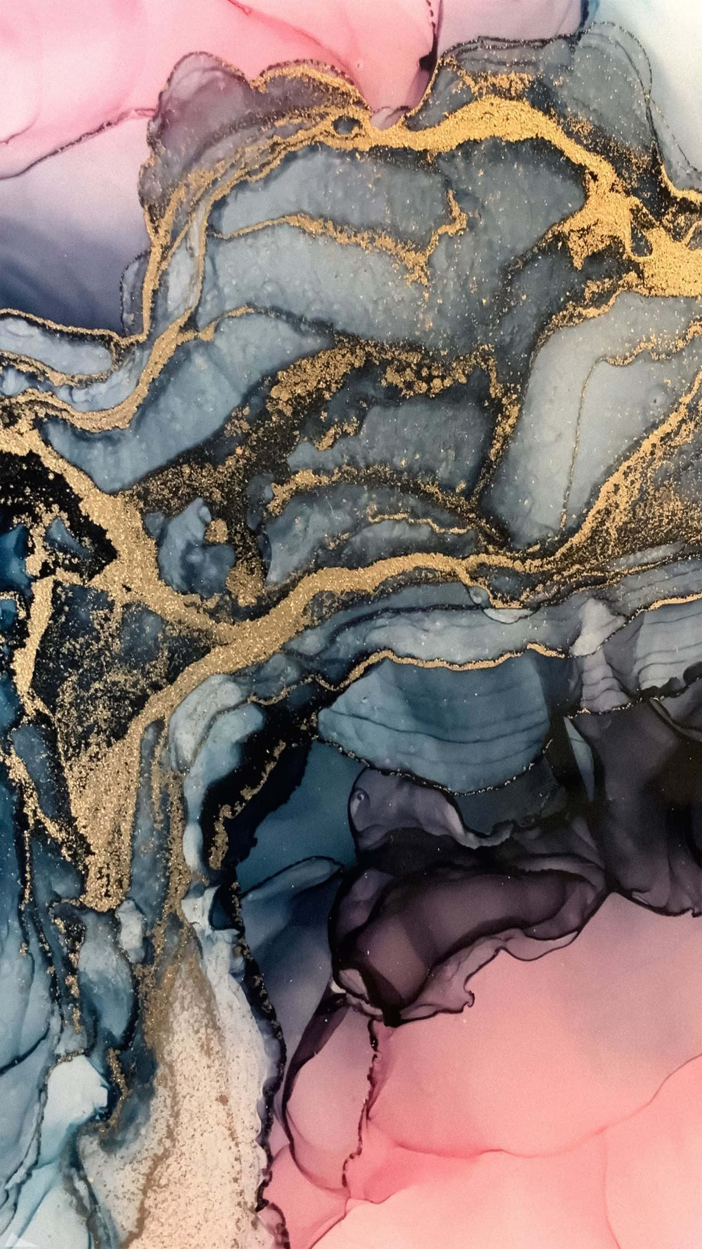 Marble Phone, pink, blue, 2K Phone Wallpaper