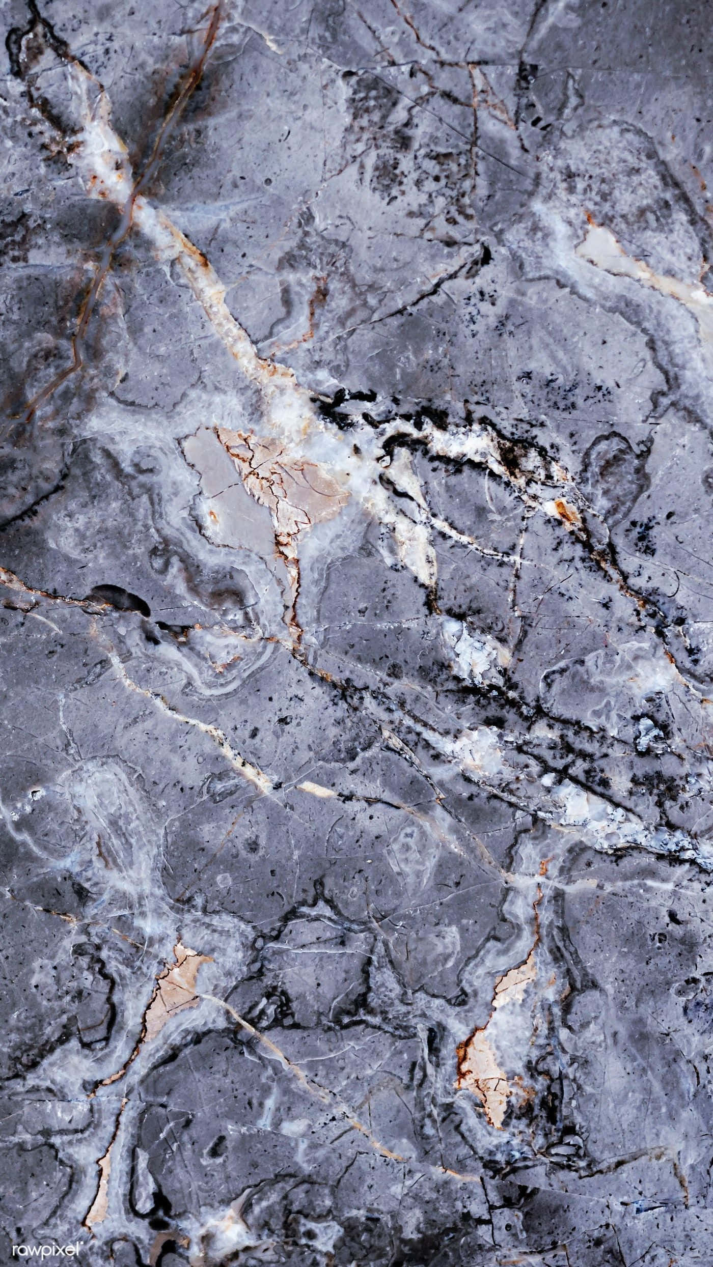 Marble Phone, gray marble, white veining, Full HD Phone Wallpaper