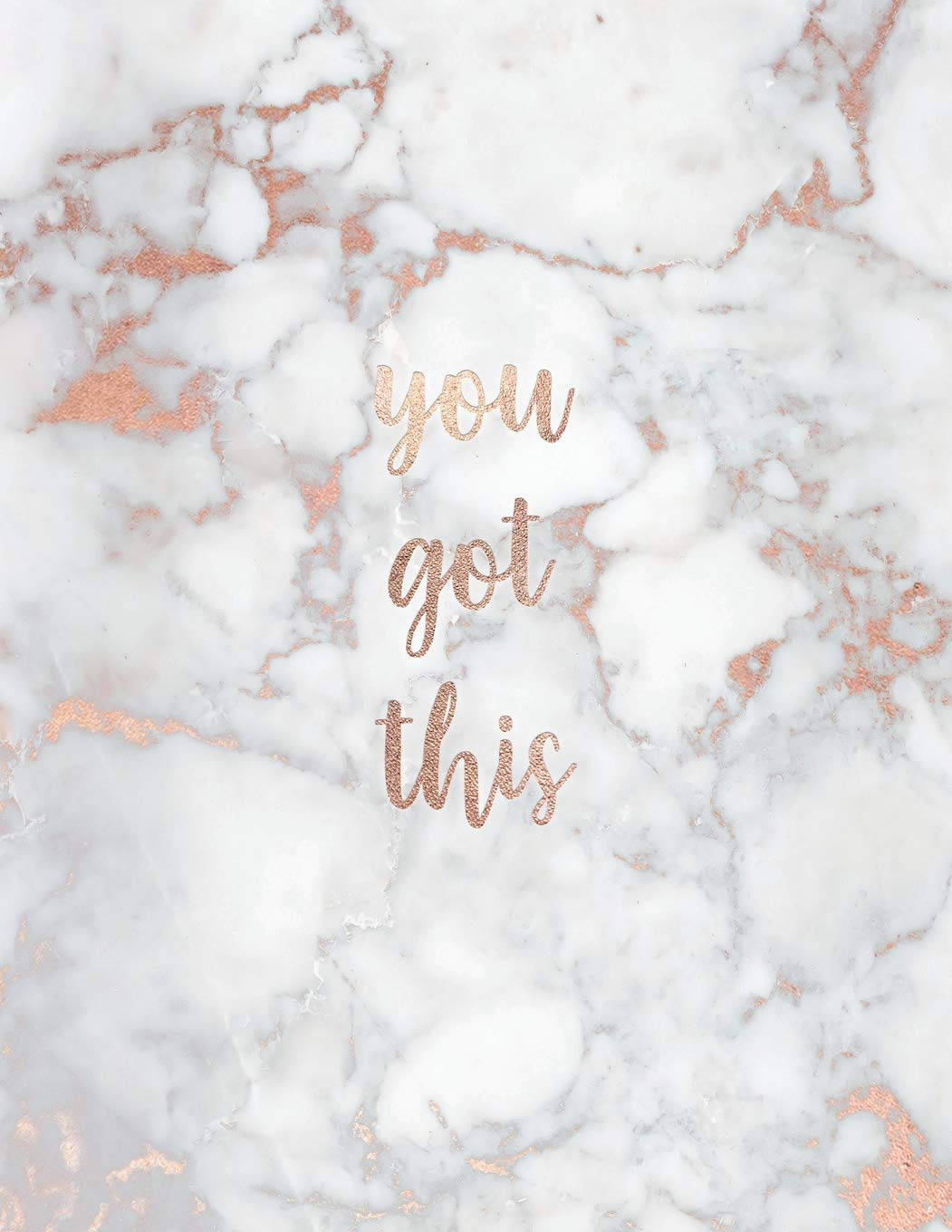 white marble, rose gold veins, glittery text, HD Phone Wallpaper