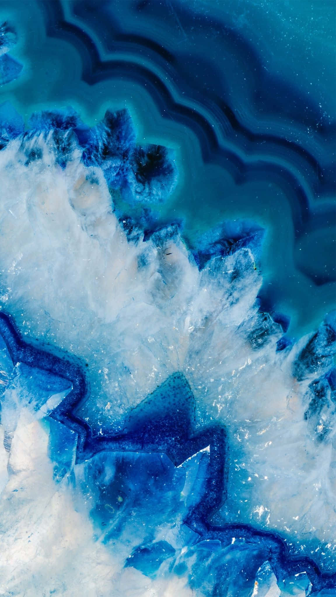 blue and white agate, swirling organic patterns, sparkling inclusions, Full HD Phone Wallpaper