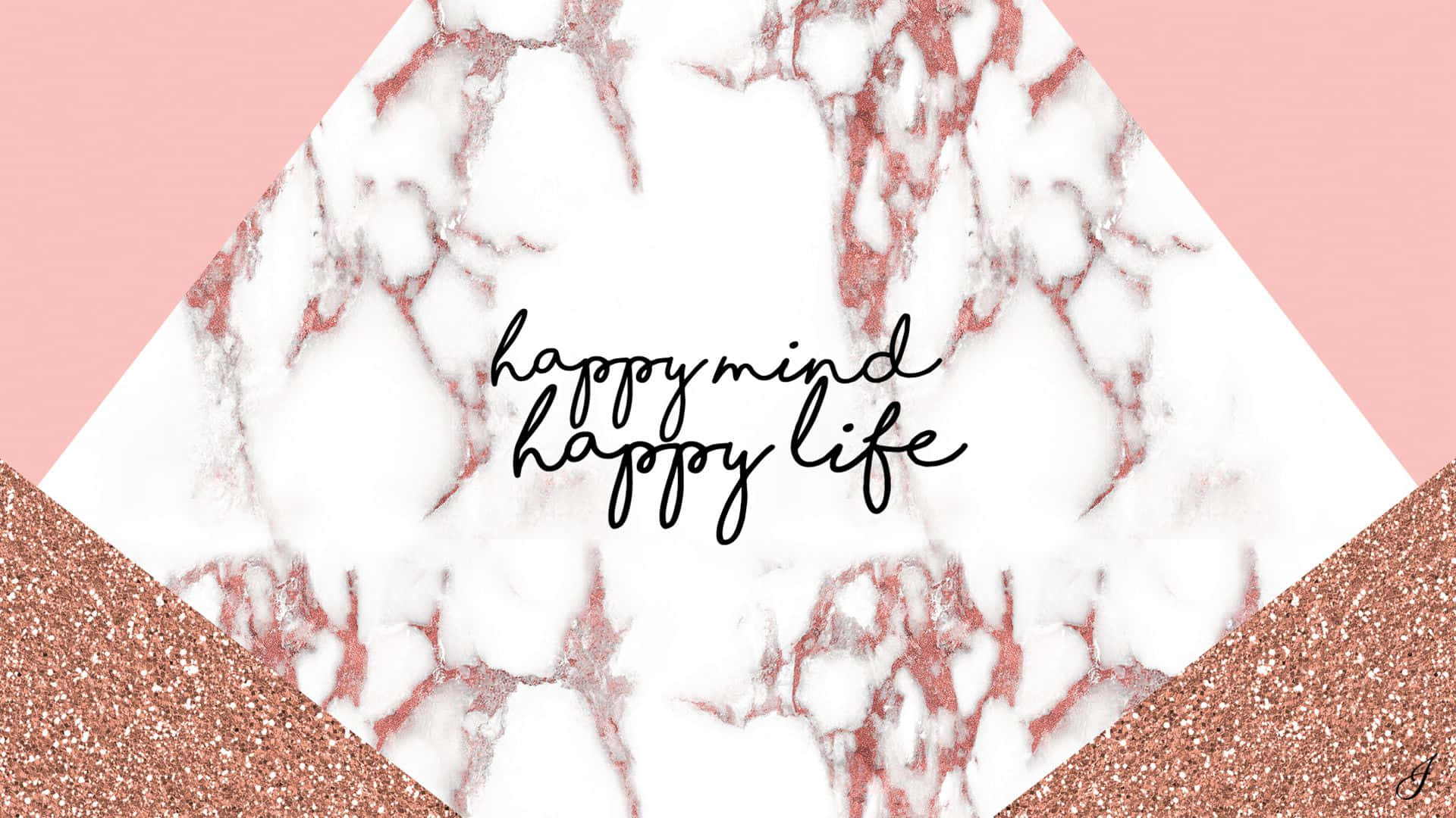 pink glitter, rose gold marble, black cursive, Full HD Desktop Wallpaper