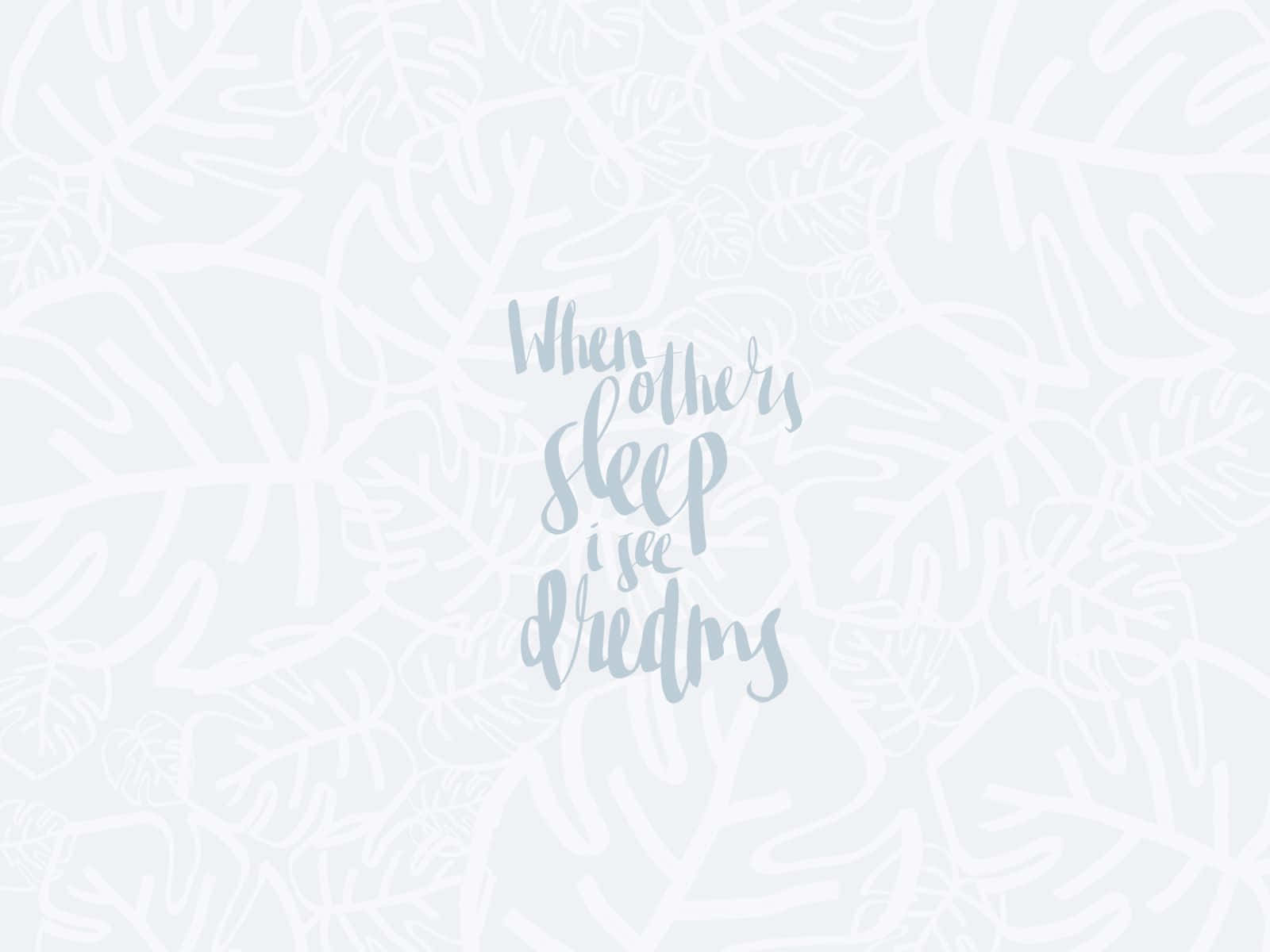Marble Quotes, soft light blue background, delicate white leaf outlines, HD Desktop Wallpaper