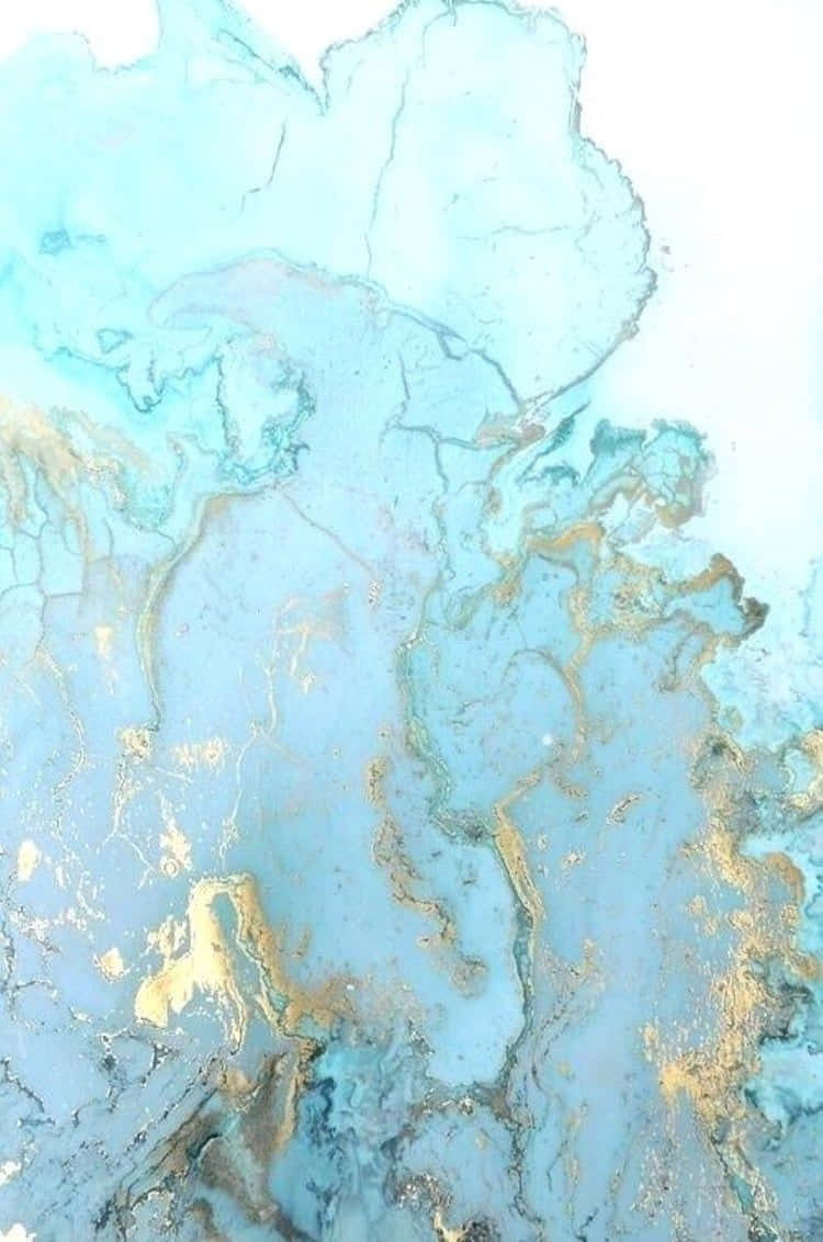 light blue marble, turquoise, gold resin, SD Phone Wallpaper