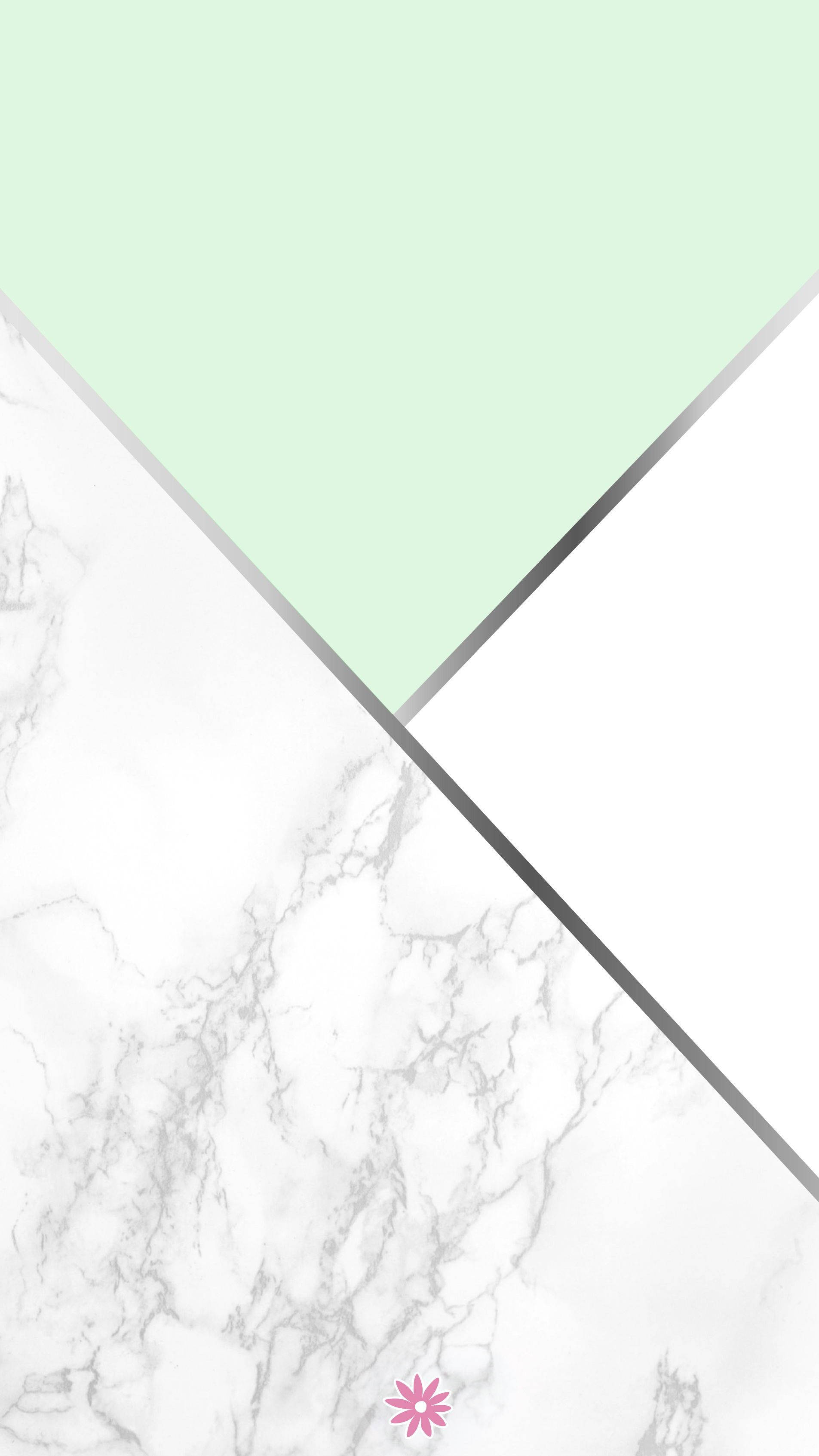 geometric pattern, black white marble, mint green, 2K Phone Wallpaper