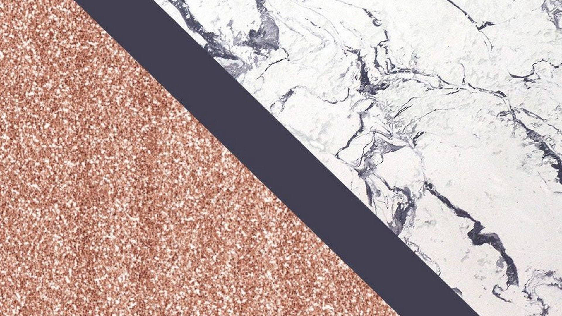 rose gold glitter texture, white marble, gray veins, Full HD Desktop Wallpaper