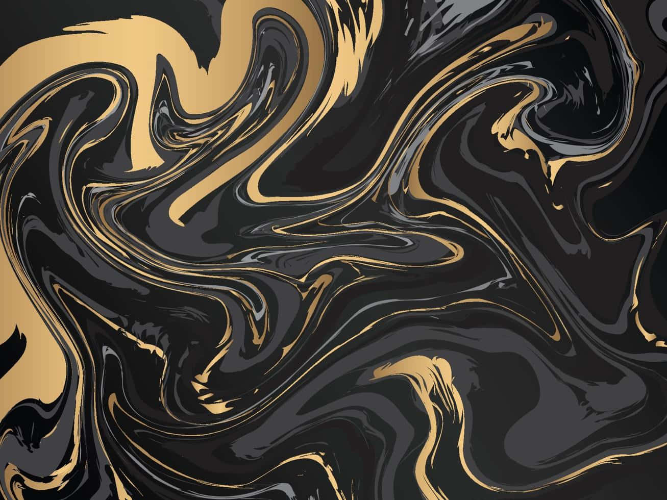 gray marble, black, gold, HD Desktop Wallpaper