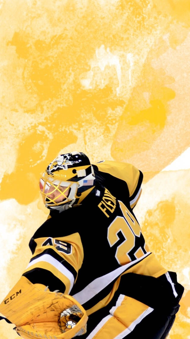 Marc Andre Fleury, black and gold gear, textured golden background, SD Phone Wallpaper